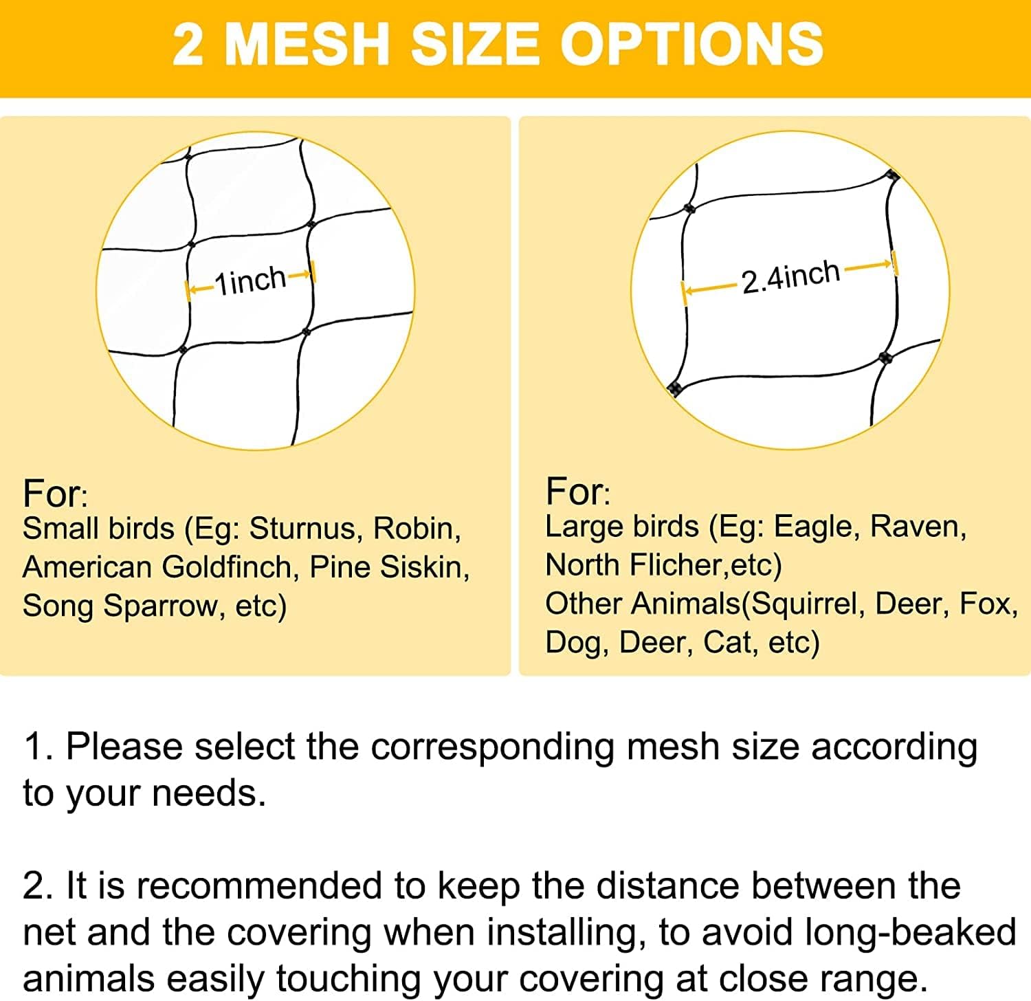 BSTPCOO Bird Netting 25'x100' with 2.4" Square Mesh Chicken Coop Nettings | Poultry Netting Over Chicken Run, Heavy
