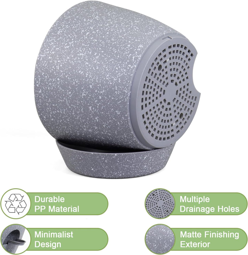WSMKSZ 12 inch Large Self Watering Pots, Planter, Plant Pots with Mesh Drainage Holes for Indoor Outdoor House Plants