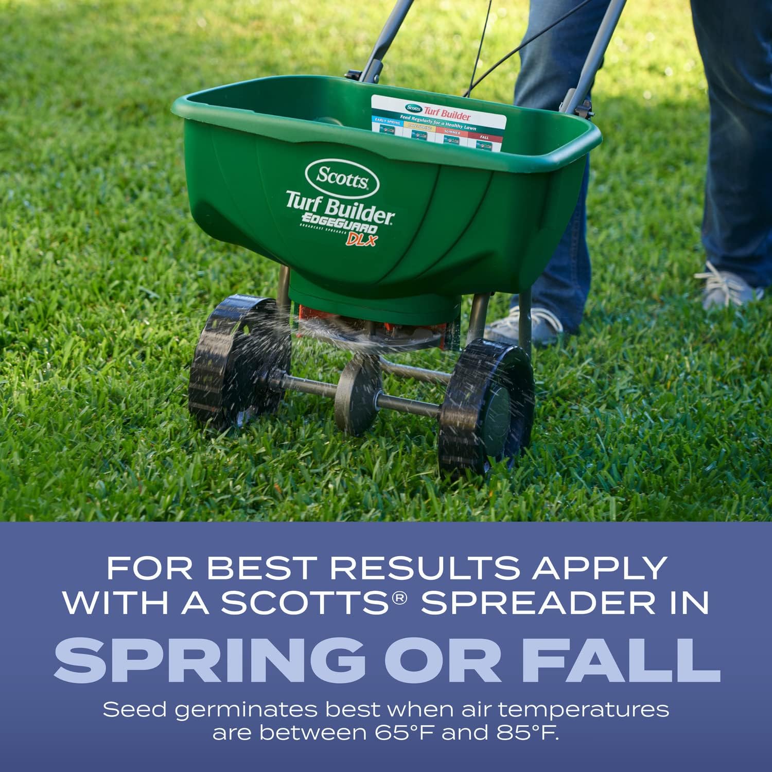 Scotts Turf Builder Grass Seed Heat-Tolerant Blue Mix, 16 lbs. | For Tall Fescue Lawns, Grass Seed Plus Lawn Fertilizer