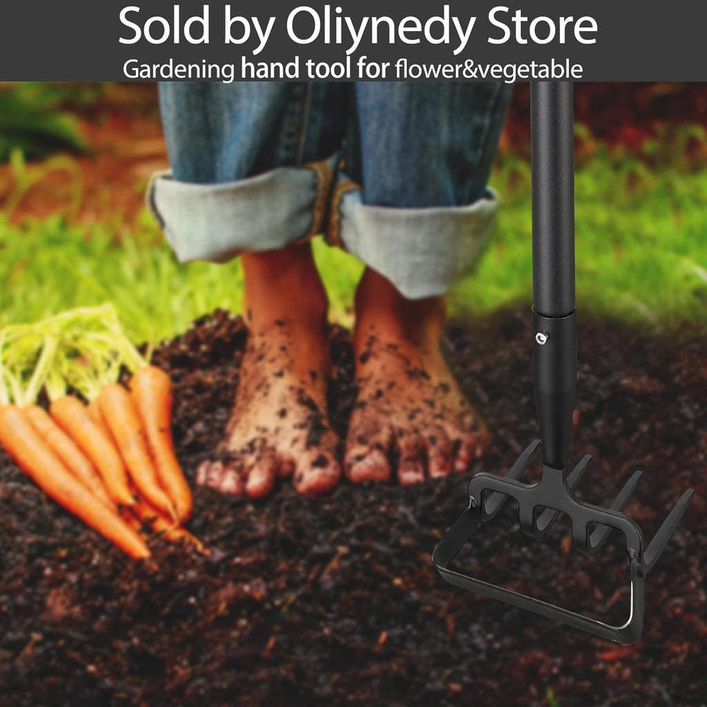 Oliynedy Stirrup Hoe Cultivator Garden Tool Heavy Duty,Scuffle Loop Action Hoe Weeding Gardening Hand Tools for Women