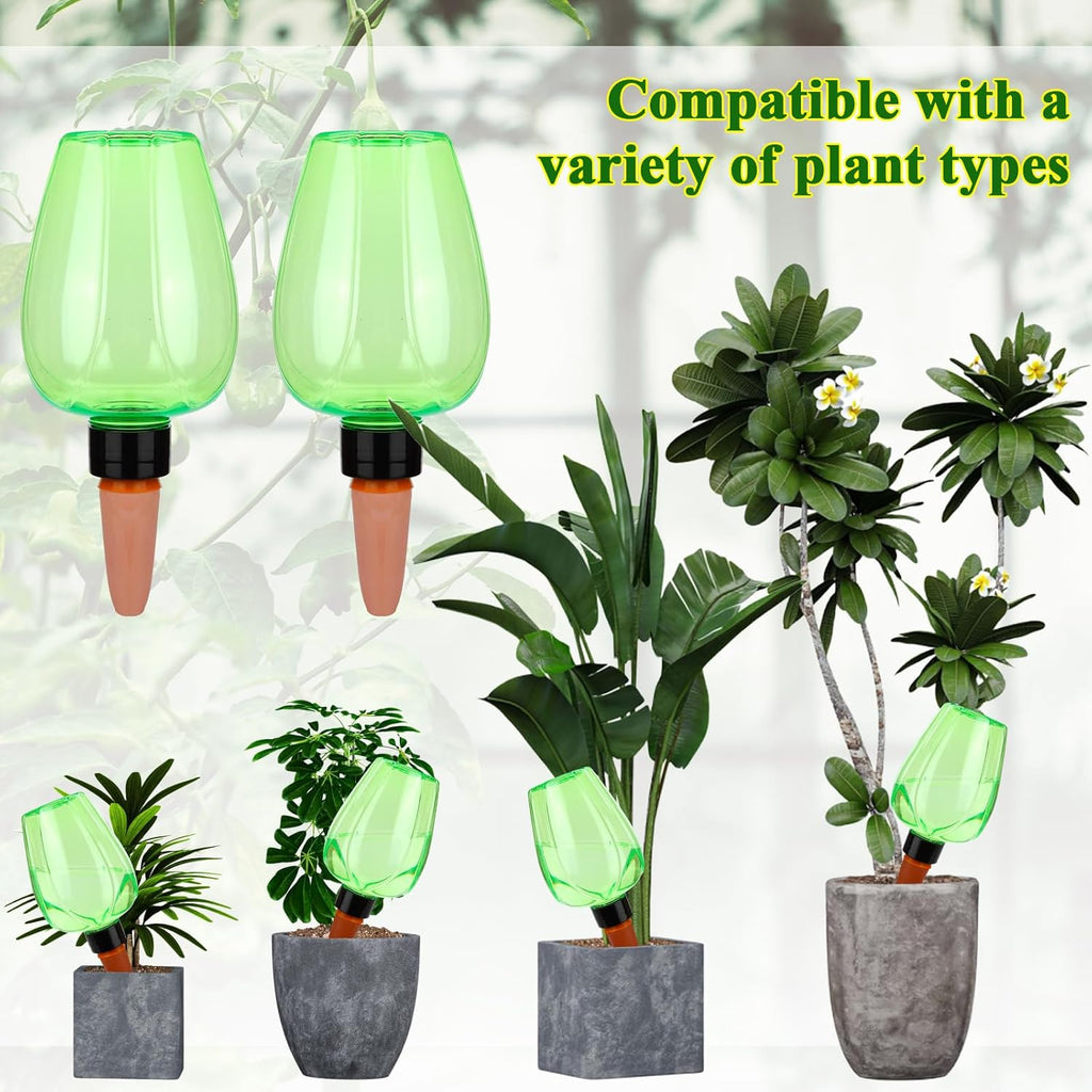 6Pcs 16.9 oz Large Plant Self-Watering Globes Top Fill Plastic Water Bulbs | Slow-Release Terracotta Self-Watering