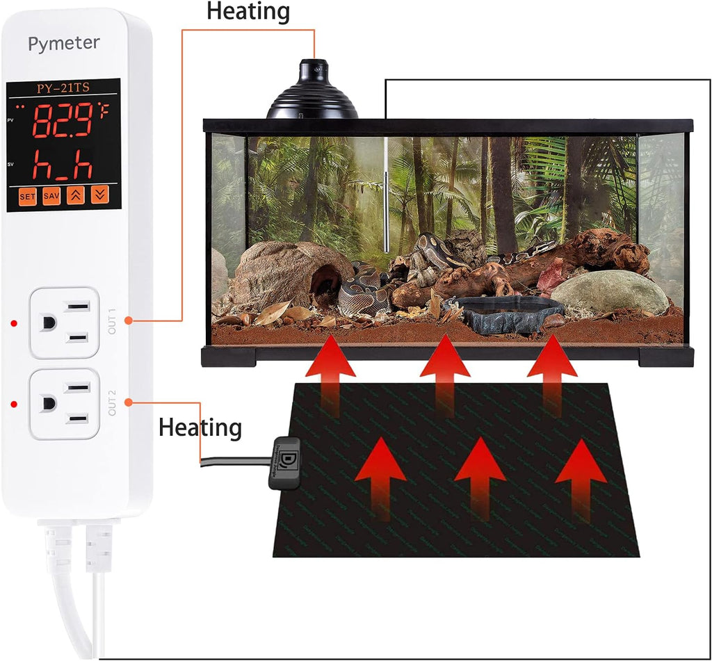 Attic Fan Thermostat Controller Temperature Switch Plug Outlet for Seedlings, Germination, Rooting, Greenhouse