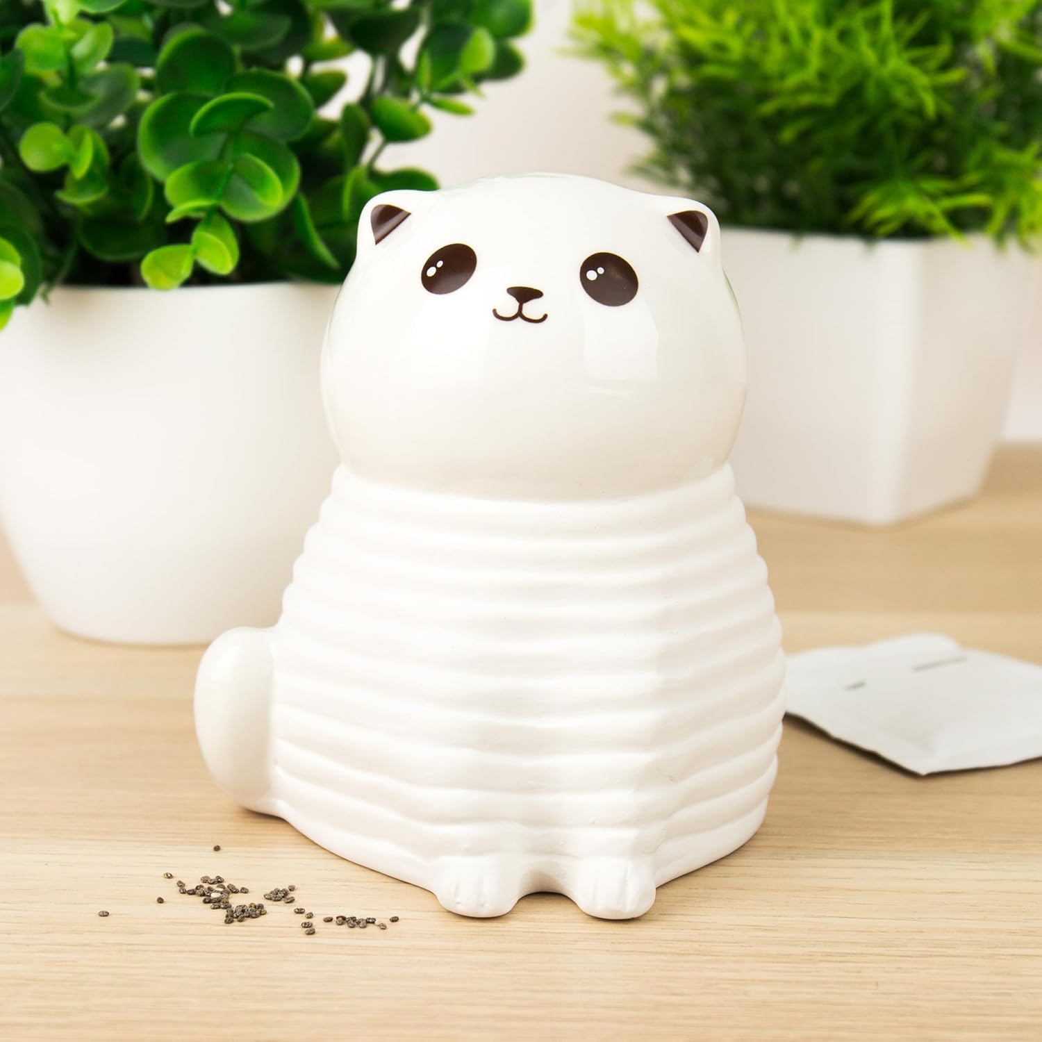 Gift Republic Cat Chia Planter Desktop Sprouting Chia Animal Fun Grow Kit
