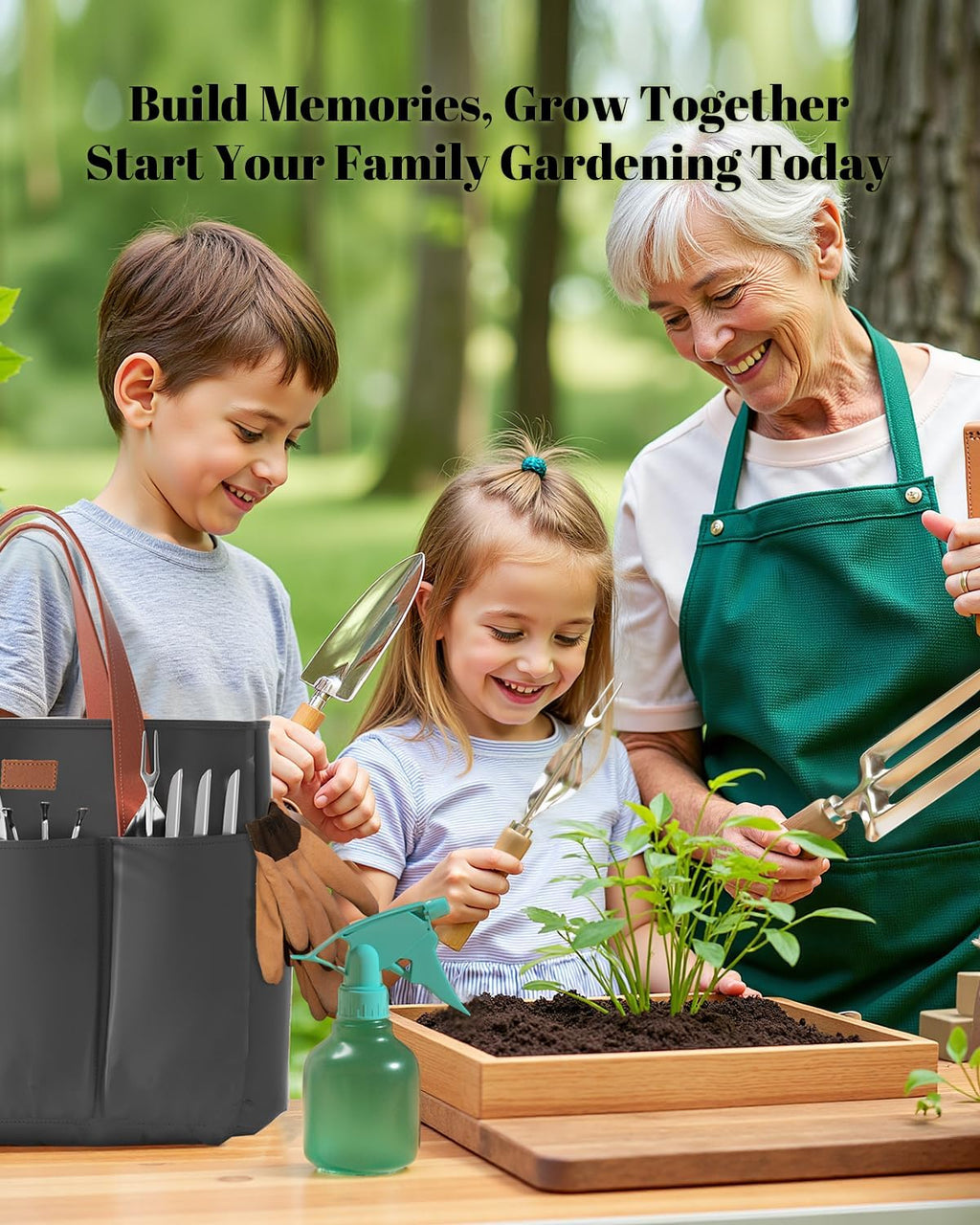 VerdantVibes 9-Piece Garden Tool Set - Heavy Duty Gardening Hand Tools with Ergonomic Non-Slip Grips, Rust-Resistant