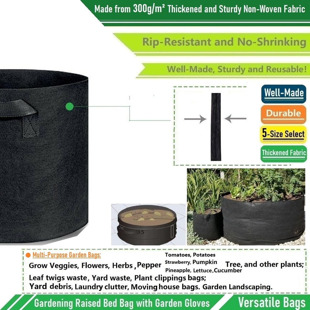 200 Gallon Big Raised Garden Bed Bag (50x24 inch) Large Plant Grow Bag for Tomato,Potato Planter,Herbs Veggies