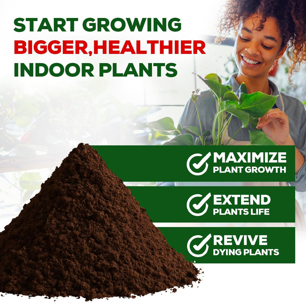 Organic Potting Soil for Indoor Plants, Living Soil, Ready to Use, 3 LB | Boost House Plant Growth for Monstera, Fiddle