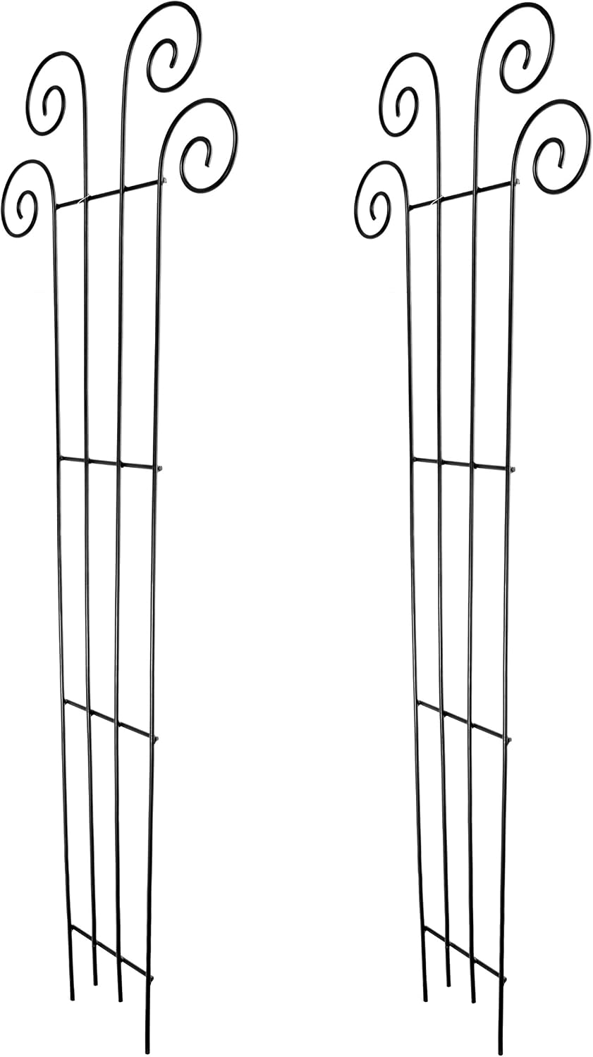 Hosley's 48" High Set of 2 Wave Iron Trellis Ideal Gift for Floral Arrangements Wedding or Party and Use Next to