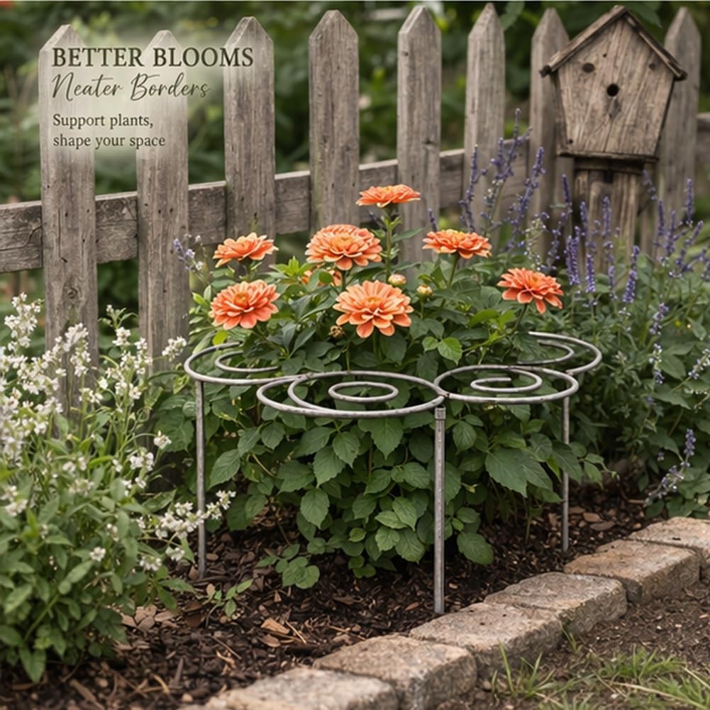 Metal Plant Support Ring for Garden, 2026 New Peony Cage Stand, Indoor Pots, Flower Hoop, Decorative Grow Through