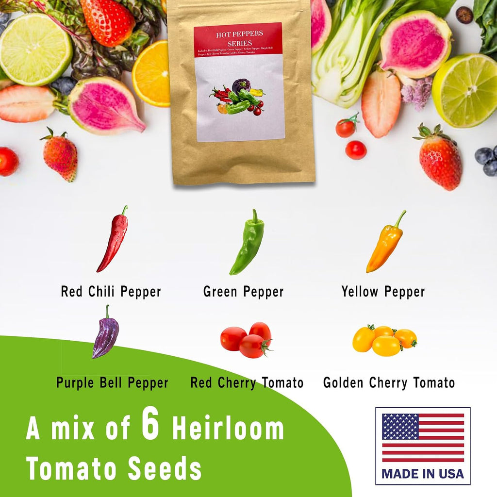 Red Heirloom Cherry Tomato Seed Pod Kit for AeroGarden, idoo with Red Heirloom/Golden Harvest Cherry Tomato and Red