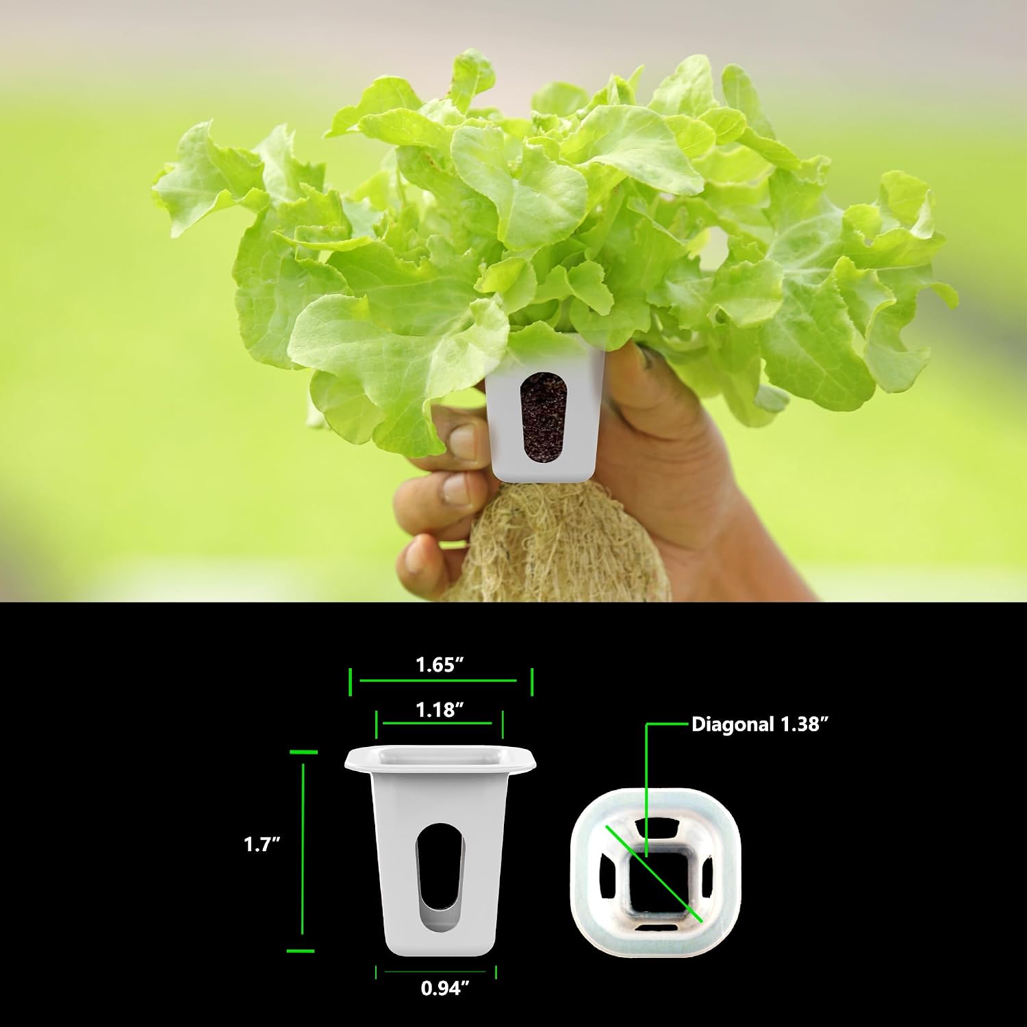 80Pcs Hydroponic Grow Sponges and 40Pcs Grow Baskets for Hydroponics Growing System，Ideal for NFT Systems，Seedling