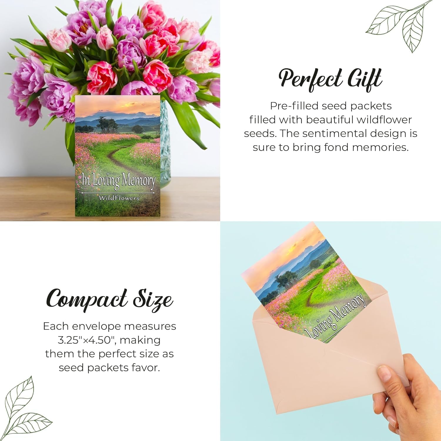 25 Wildflower Seed Packets - Celebration of Life Decorations - Funeral Favors - Memorial - Wild Flower Seeds Throw and