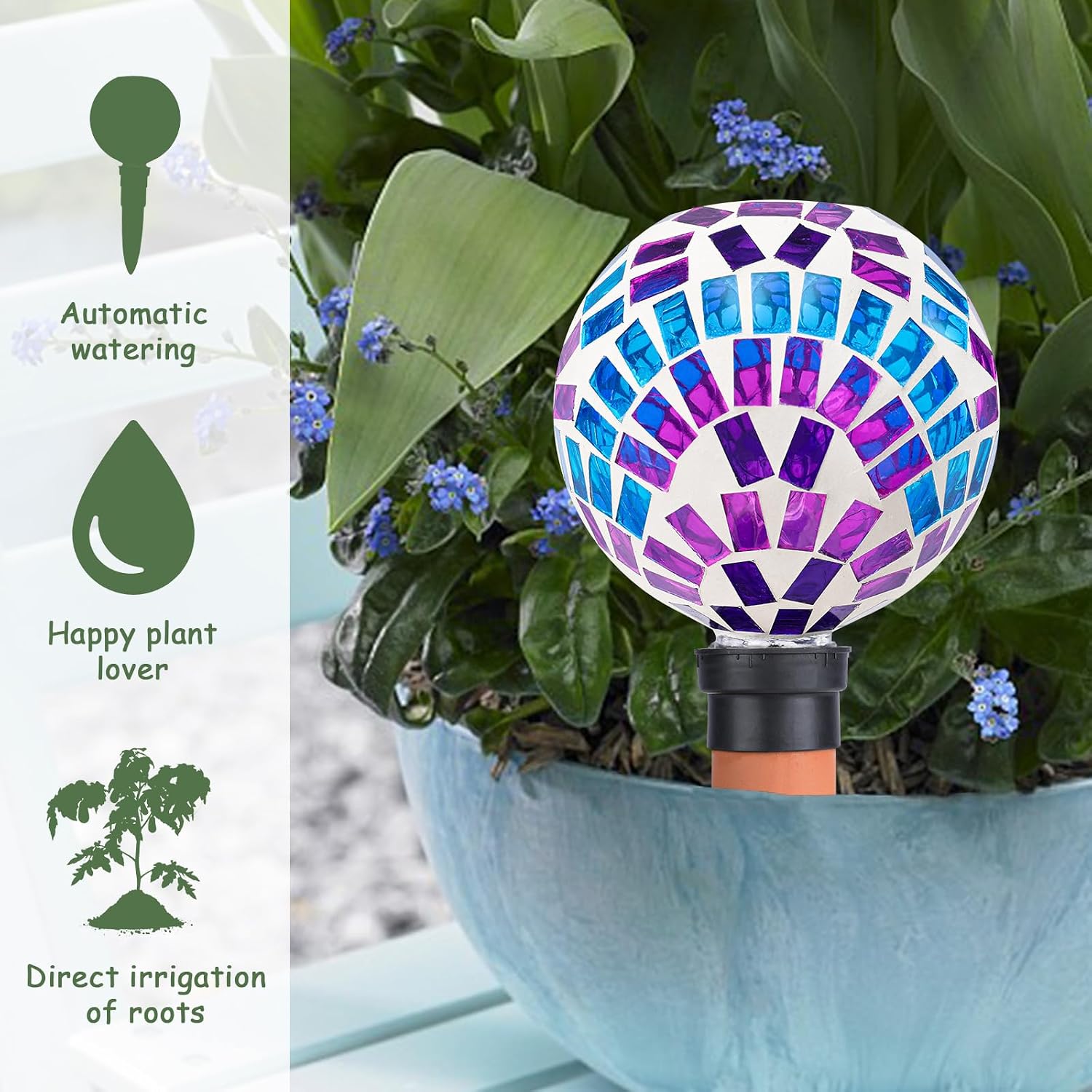 Plant Watering Globe Large Self Watering Globes 2 Pack | Indoor Outdoor Plants Self Watering Planter Insert Watering