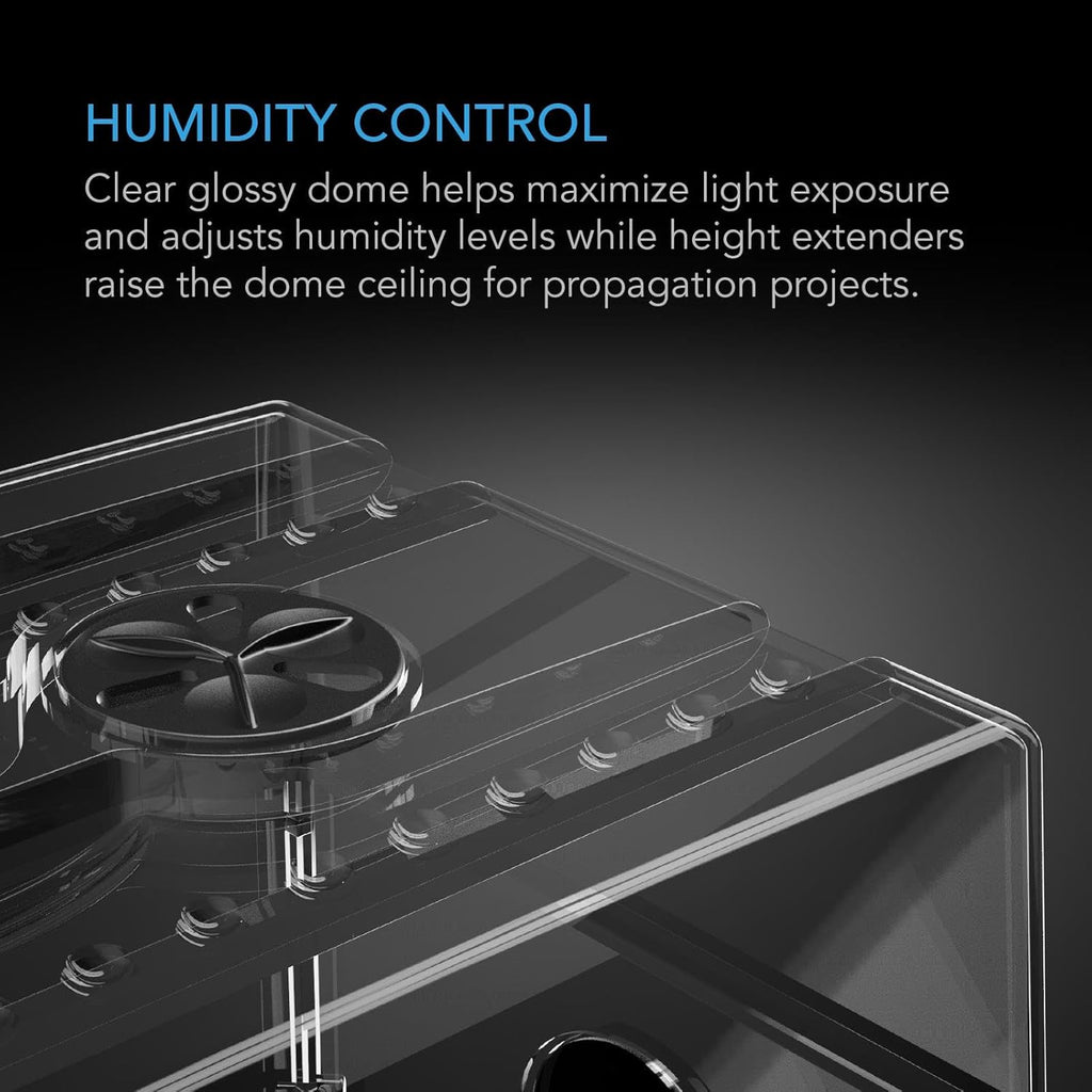 AC Infinity Humidity Dome, Heavy-Duty Germination Kit with 3 mm Thick Dome, Sturdy Drip Tray, 5x8 Cell Seedling Tray