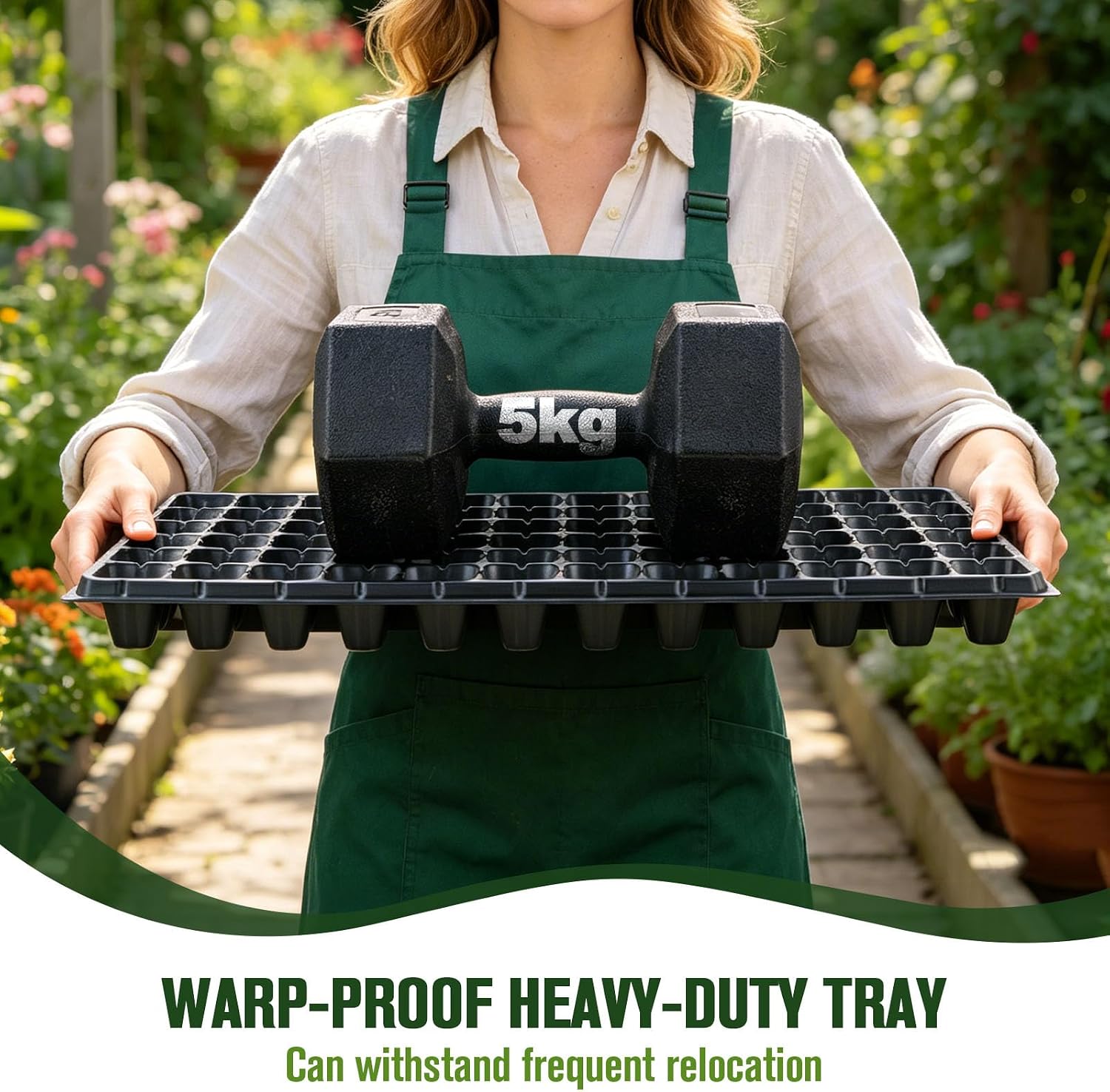 20 Pack Seed Starter Trays Heavy Duty Plastic Seedling Trays kit | Reusable 10Pcs 1020 Trays + 10Pcs 72 Cell Seed Trays