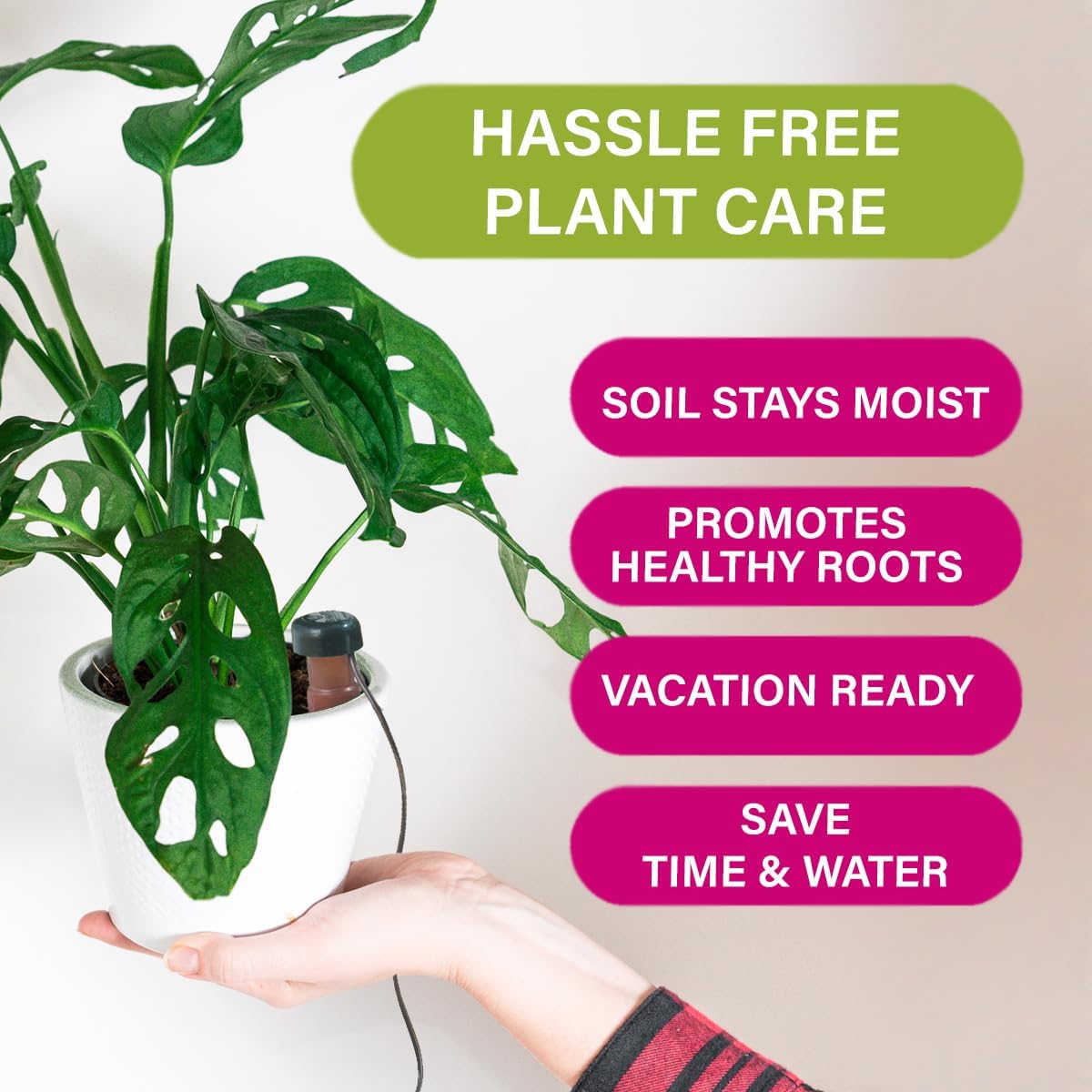 Blumat Classic Self-Watering Stakes - Prevents Overwatering and Underwatering for Healthy Growth While You are Away