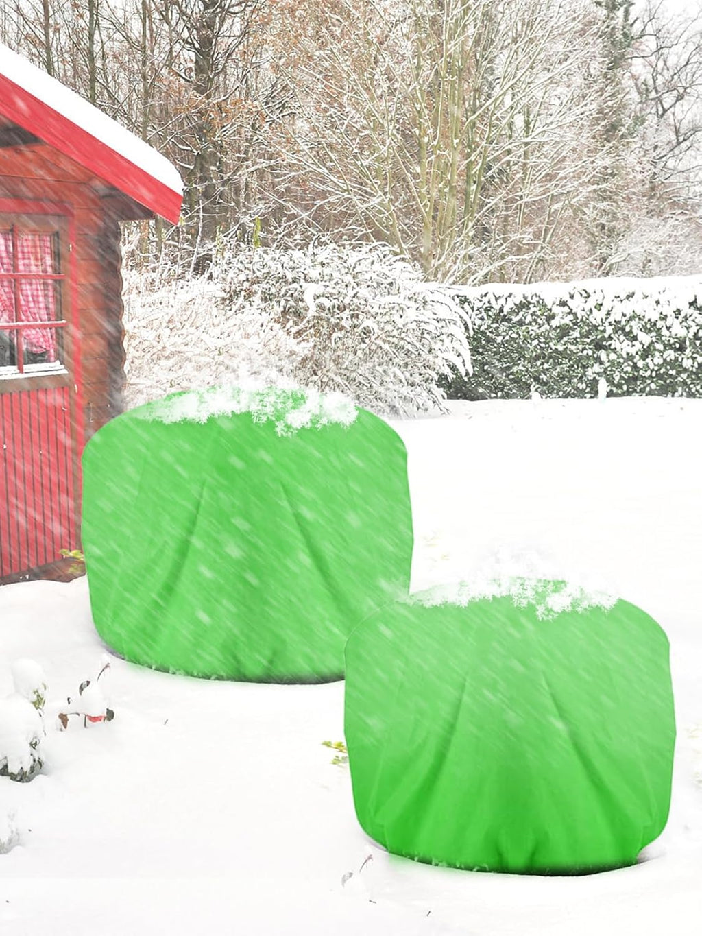 ANPHSIN 3 pcs 39.3in x 39.3in Plant Covers Freeze Protection - Winter Shrub Plant Protection Bags, Frost Blankets