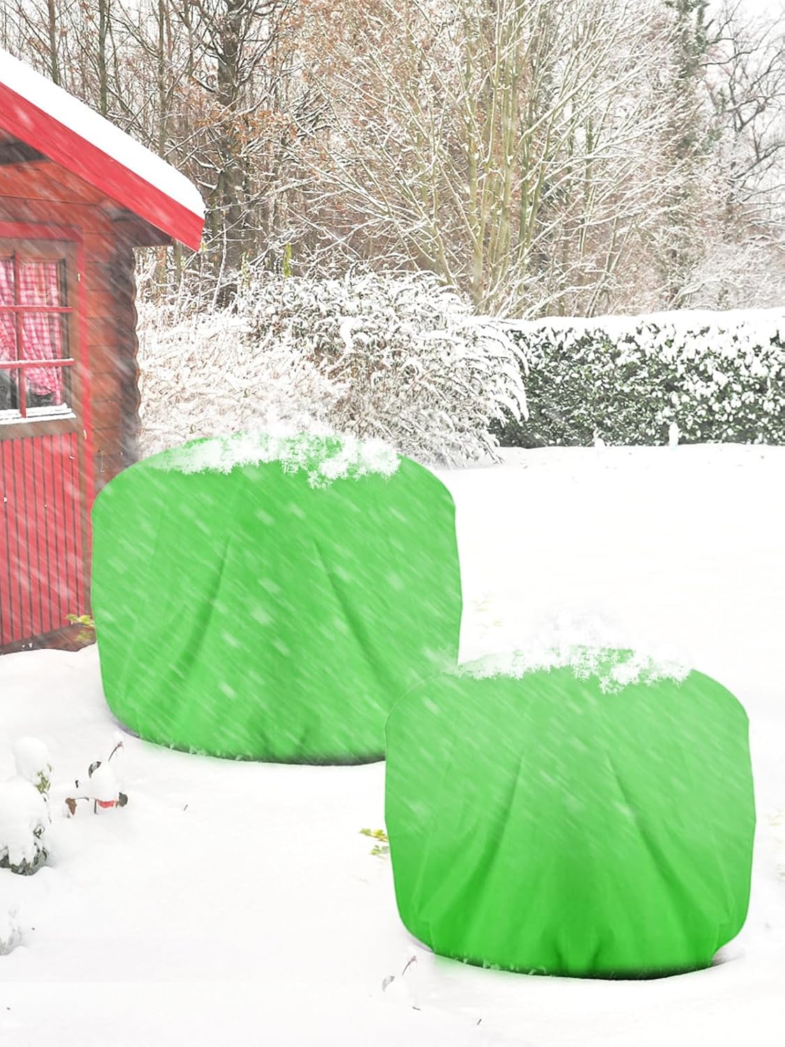 ANPHSIN 3 pcs 39.3in x 39.3in Plant Covers Freeze Protection - Winter Shrub Plant Protection Bags, Frost Blankets