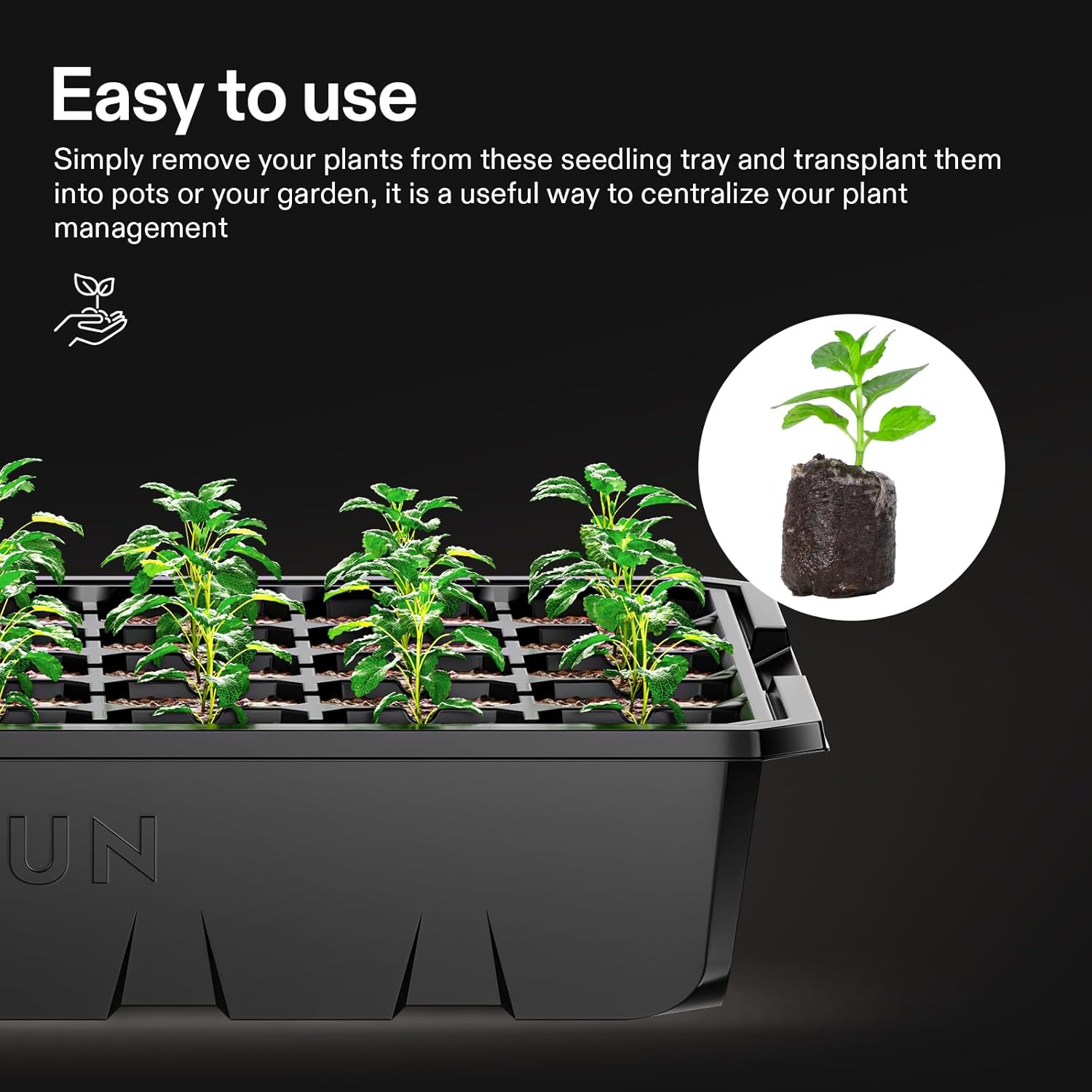 VIVOSUN 6-Pack Seed Starter Kit, 240-Cell Tray, 2 Set of LED Lights | 3.6" Higher Cover, Adjustable Vents, Drainage