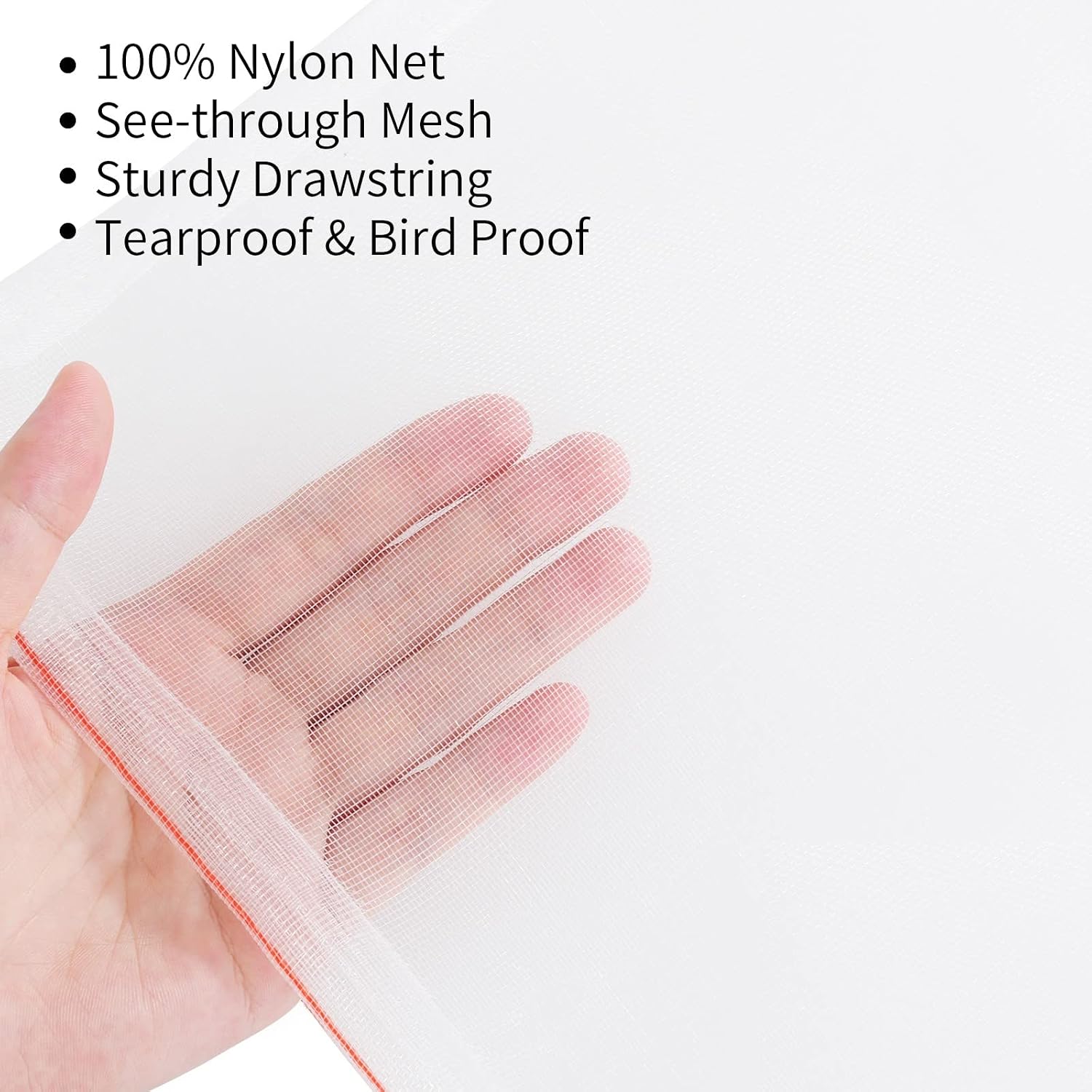 50Pcs 18"x12" Kikhope Fruit Protection Bags, Garden Netting Bags with Drawstring, Fruit Netting Bags, Fruit Tree Bags
