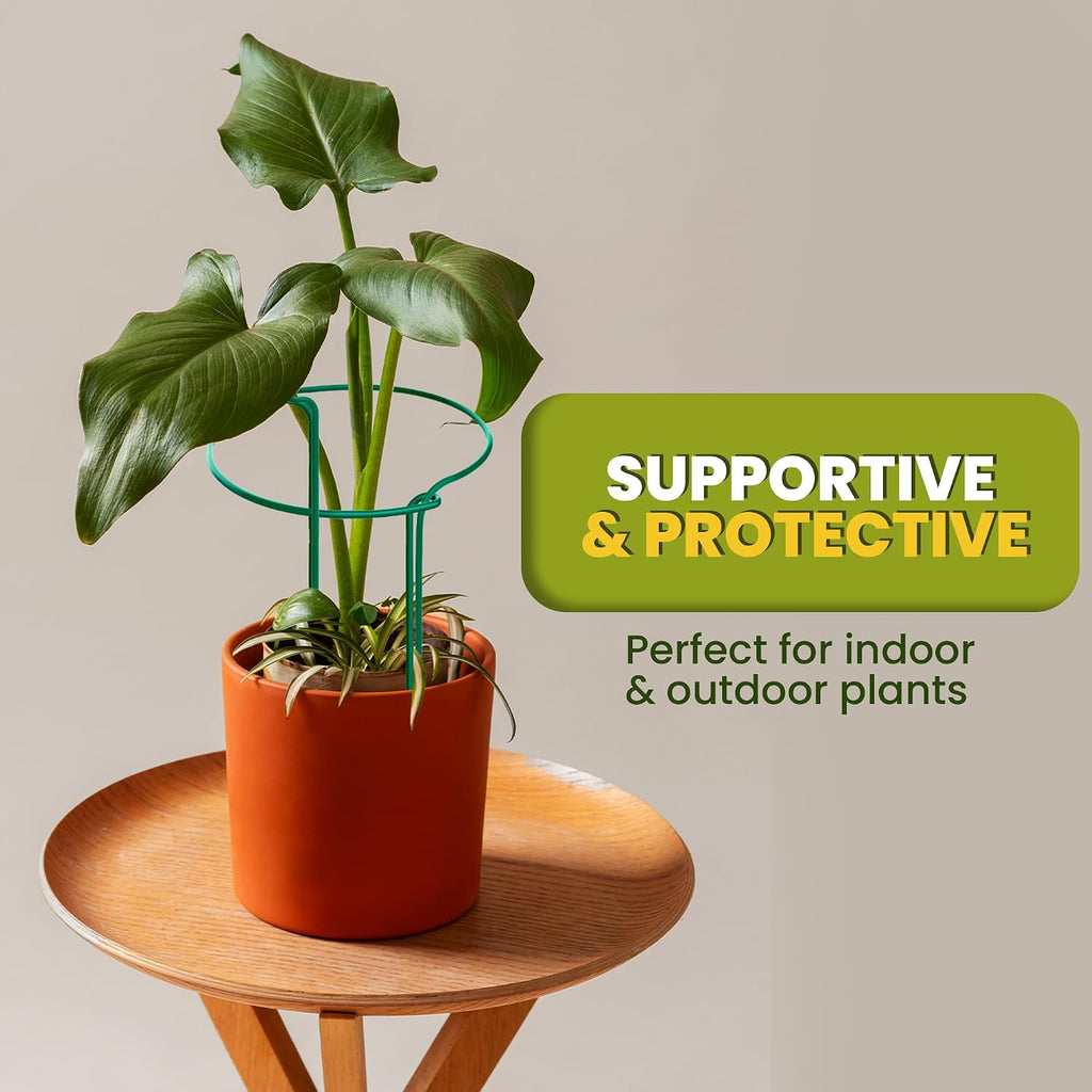 12 Pack Plant Support Stakes – Tall Plant Stakes for Indoor and Outdoor Gardens - Peony Cages and Supports - Cage Rings