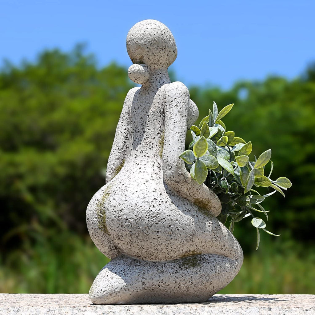 Face Planter Pot Head Planter for Outdoor Indoor Unique Garden Decor | Resin Unique Succulent Planters Flower Vase with