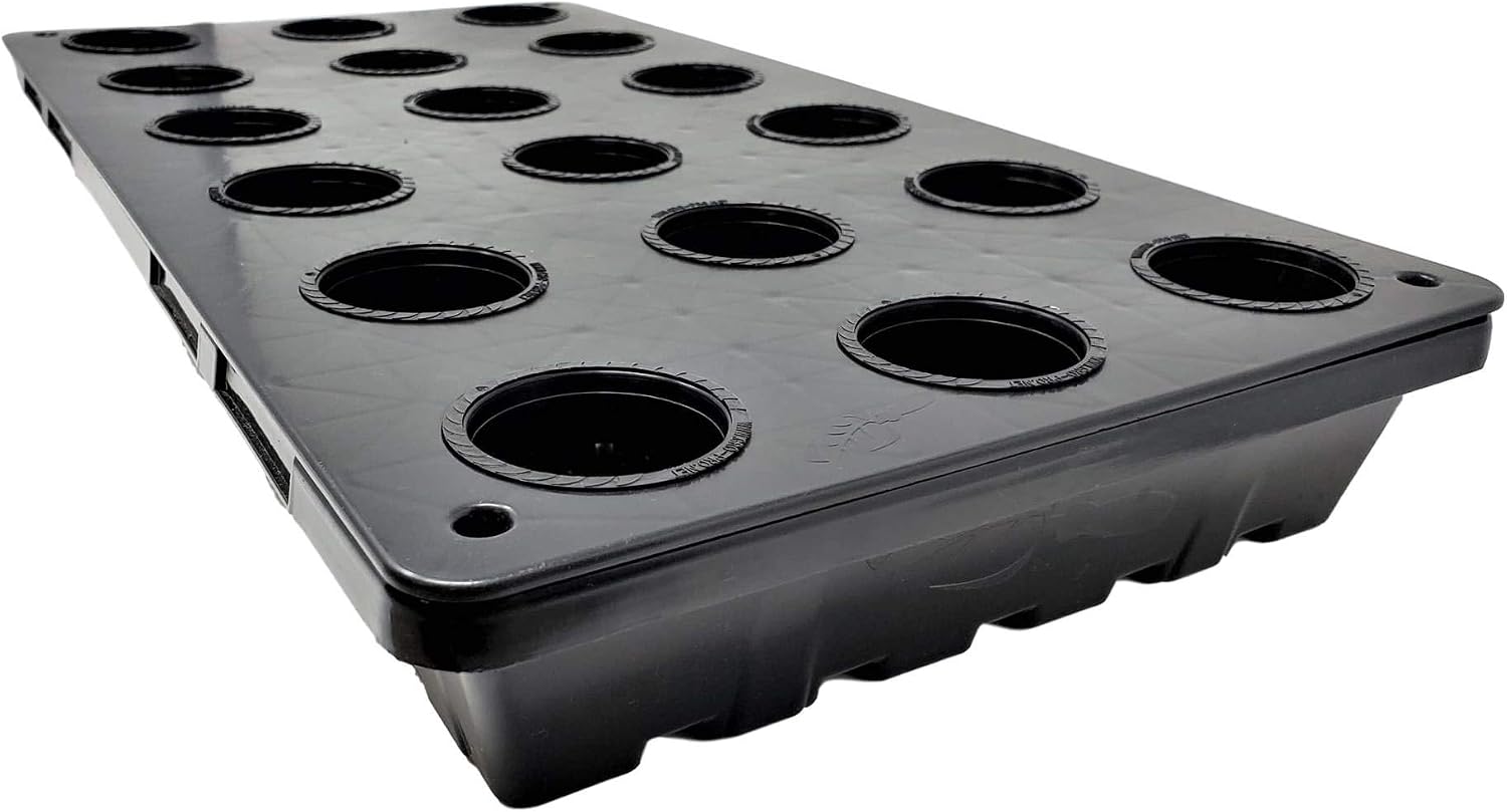 1020 Net Pot Trays 18 Hole | 5 Pack | Hydroponic Growing in 1020 Seed Trays