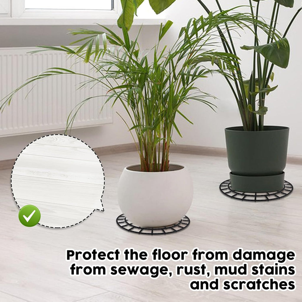 10 PCS Plant Riser for Pots In/Outdoor, Patio & Deck Floor Protector Flower Plant Stands 12 inch Adjustable Pot Risers