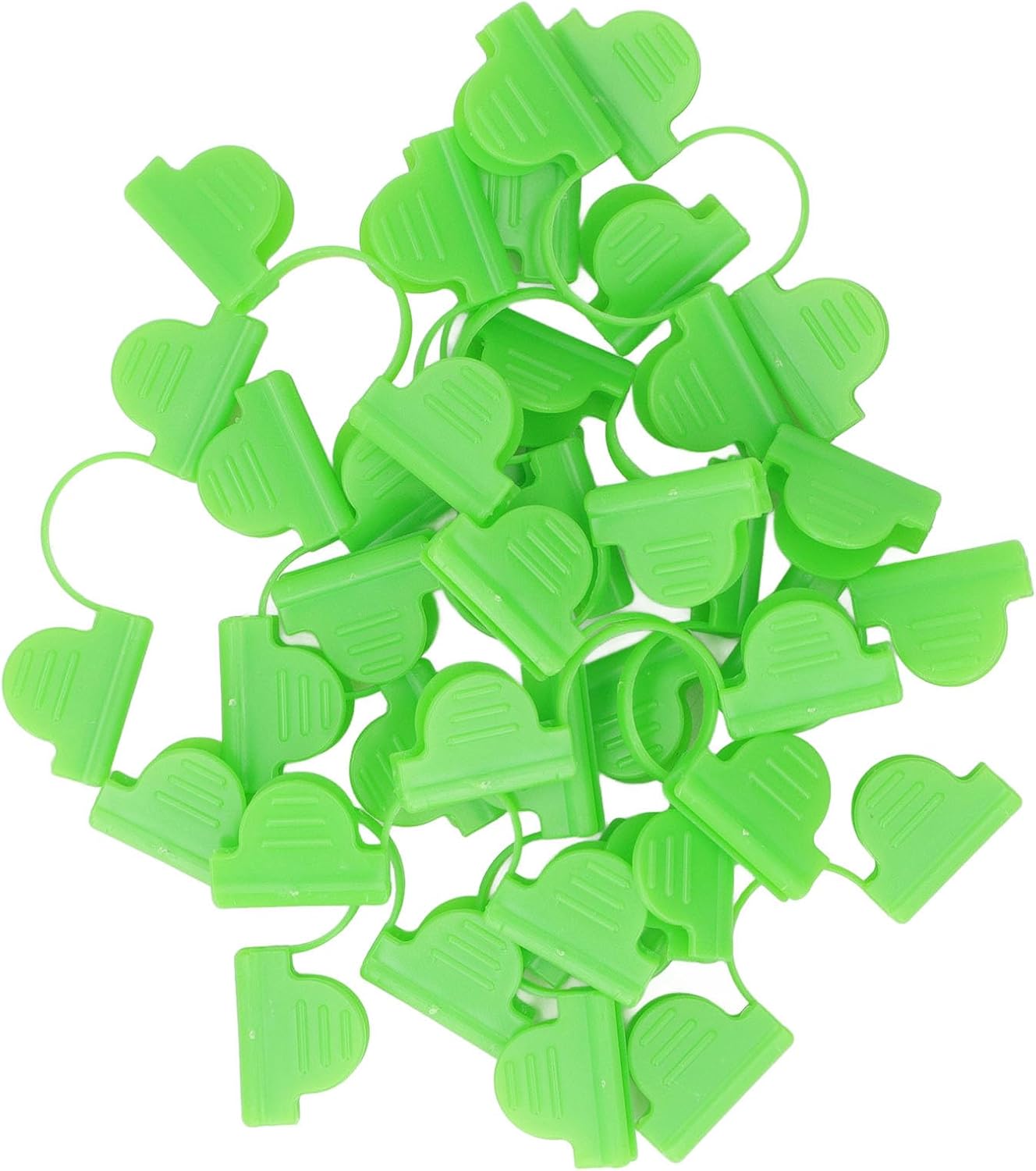 100pcs Greenhouse Clamp Plastic Double Shading Garden Hoop Greenhouse Clip Fiberglass Gardening Supplies (Light Green)
