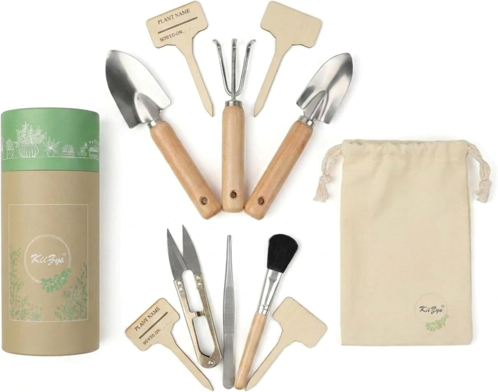 Indoor Garden Tools for Gardening - KiiZYS 12-Piece Small Garden Tools Set - Indoor Gardening Gifts for Women - Mini