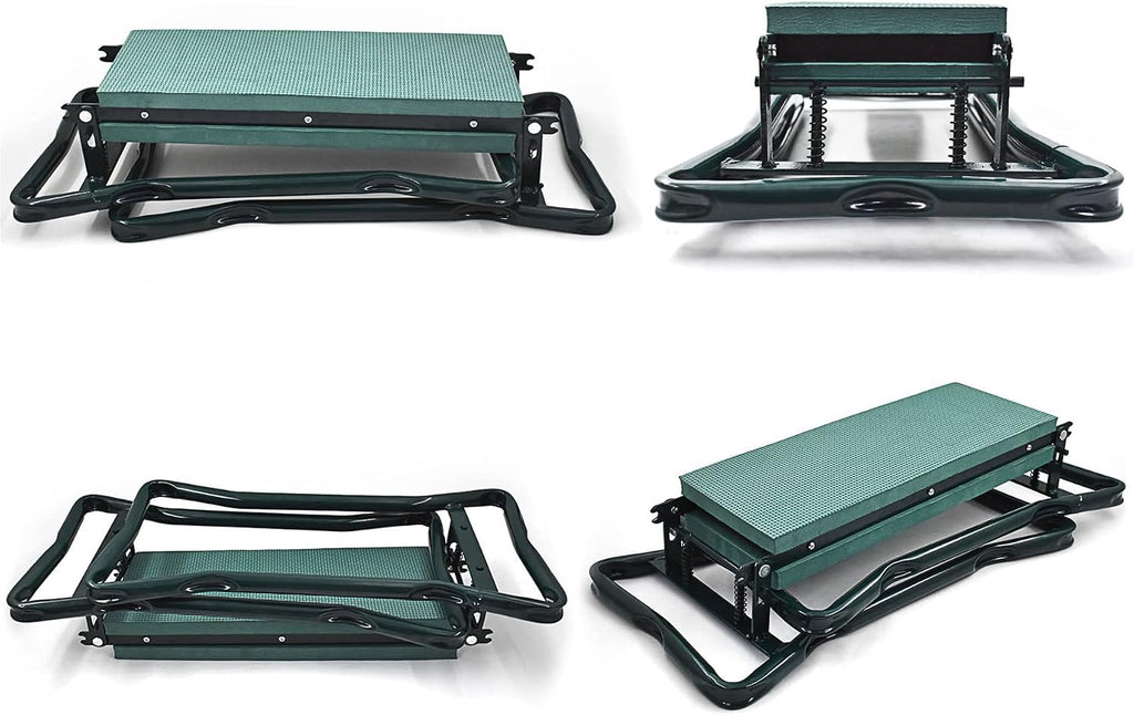 Garden Kneeler Seat Portable Garden Folding Seat EVA Foam Pad with Tool Bag Pouch