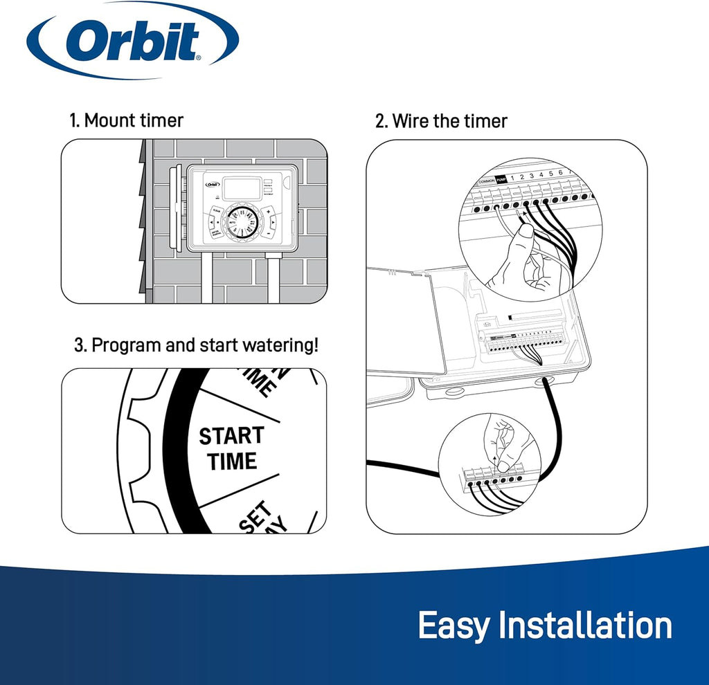 Orbit 27894 - Easy-Set Logic 4-Station Indoor/Outdoor Sprinkler Timer/Controller