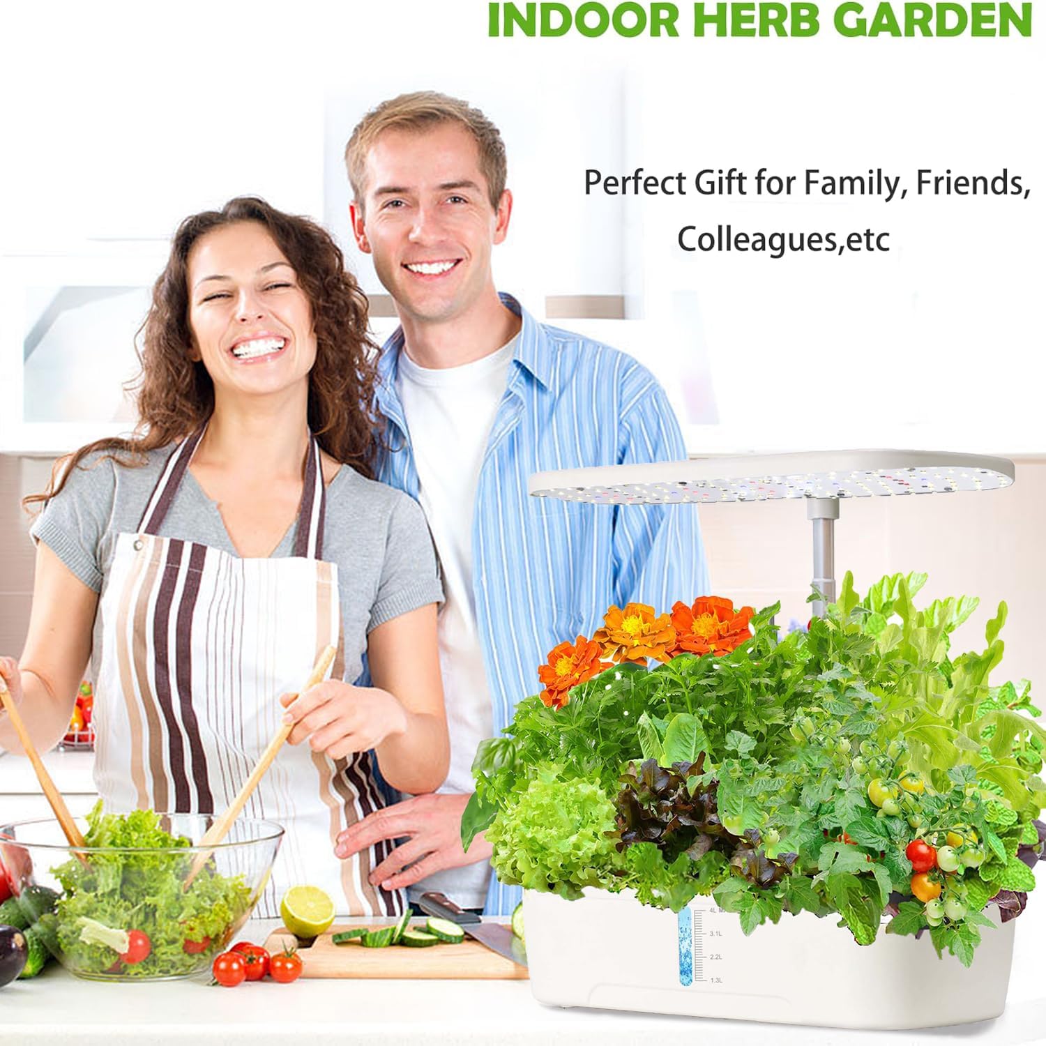 Hydroponics Growing System Kit 12 Pods Indoor Herb Garden with Grow Light | Hydrophonic Planter with Automatic Timer