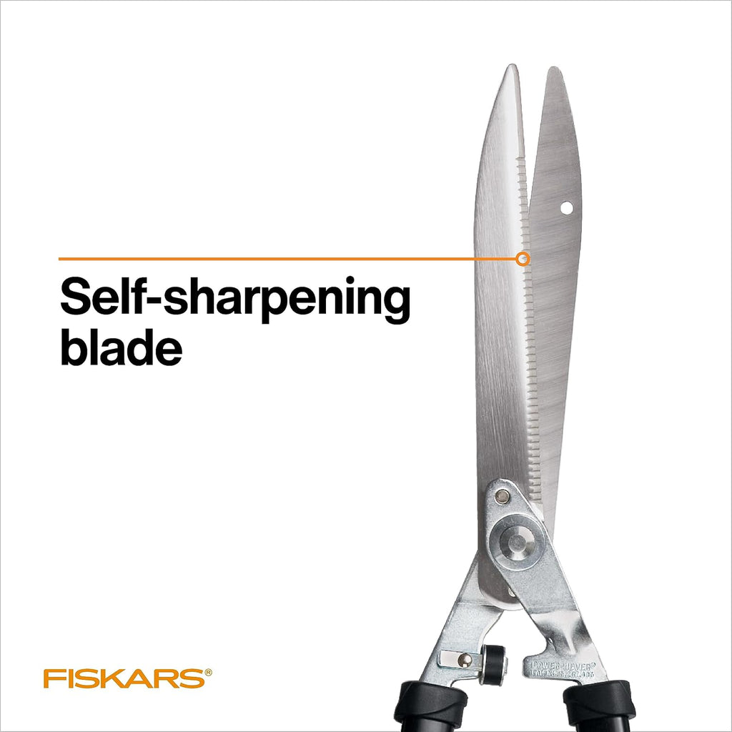 Fiskars 25"-33" Power-Lever Extendable Garden Hedge Shears, 10” Blades