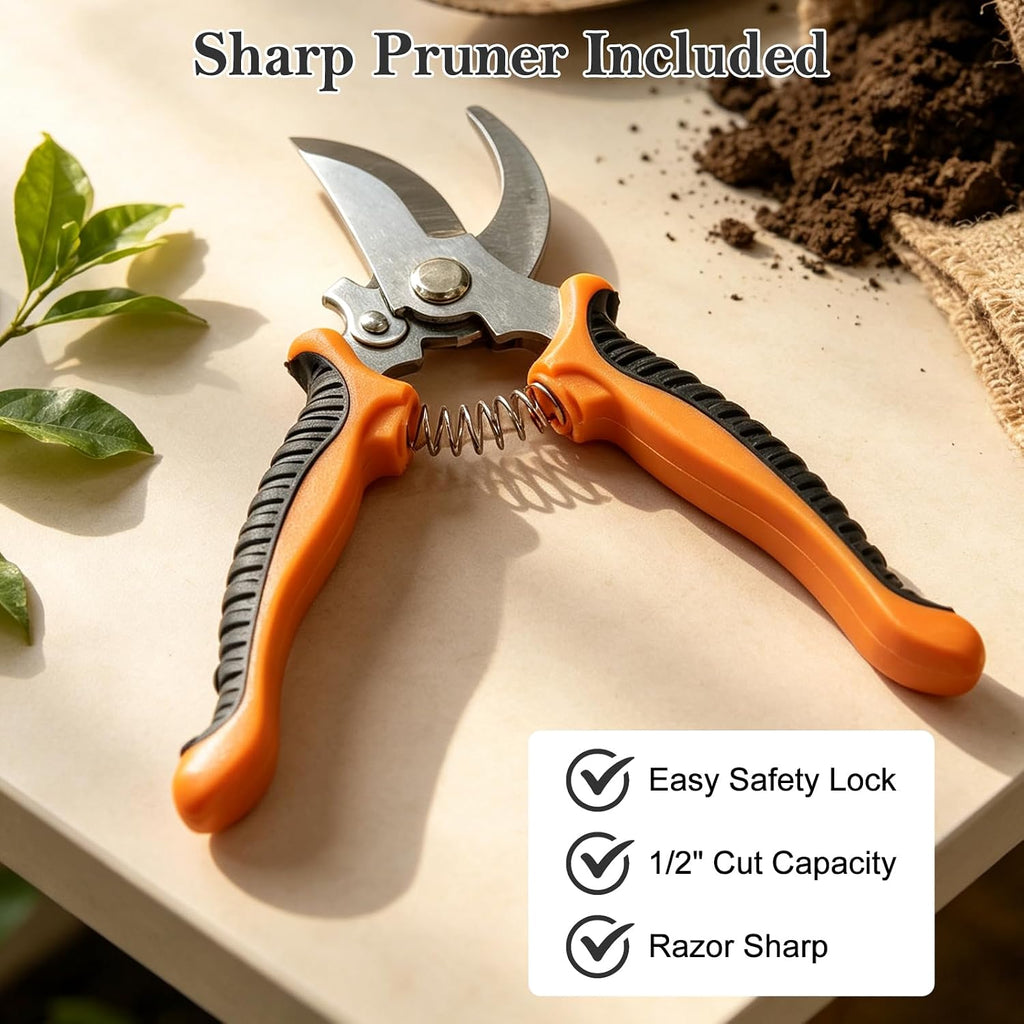 Bonsai Tools Set, 26 Pcs Garden Tools Set for Beginner, Includes Bonsai Wire Kit, Pruning Shears, Plant Mat, Bonsai