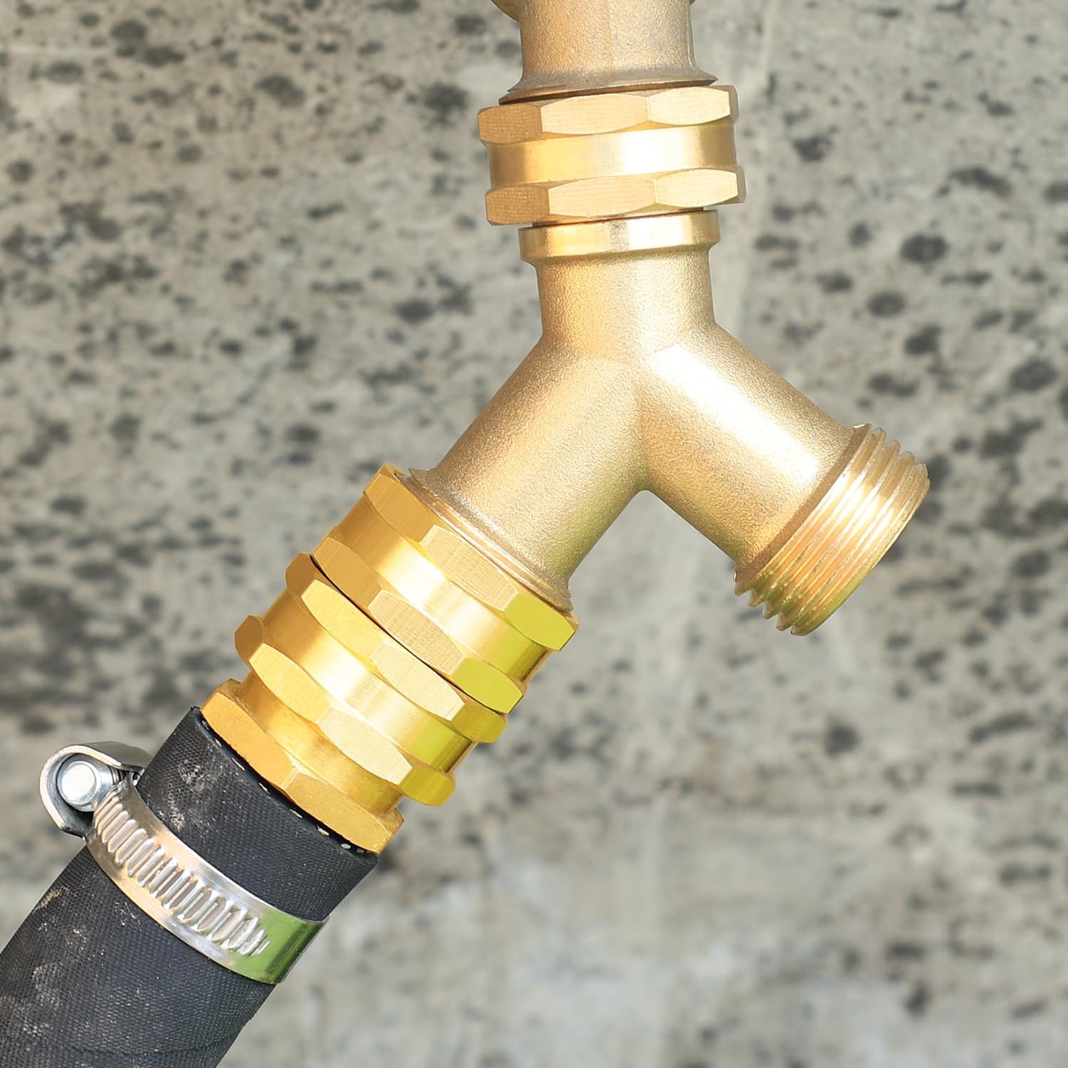 Garden Hose Fittings Connectors Adapter Solid Brass Repair double female to female faucet leader coupler ​dual water