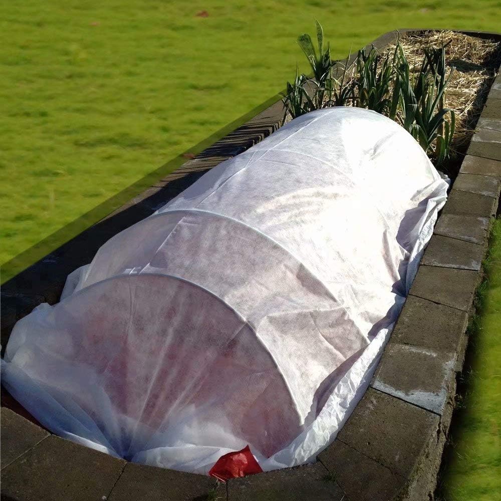 Agfabric Plant Covers Freeze Protection Floating Row Covers 6'x50' 0.55oz,Frost Cloth for Vegetables,White