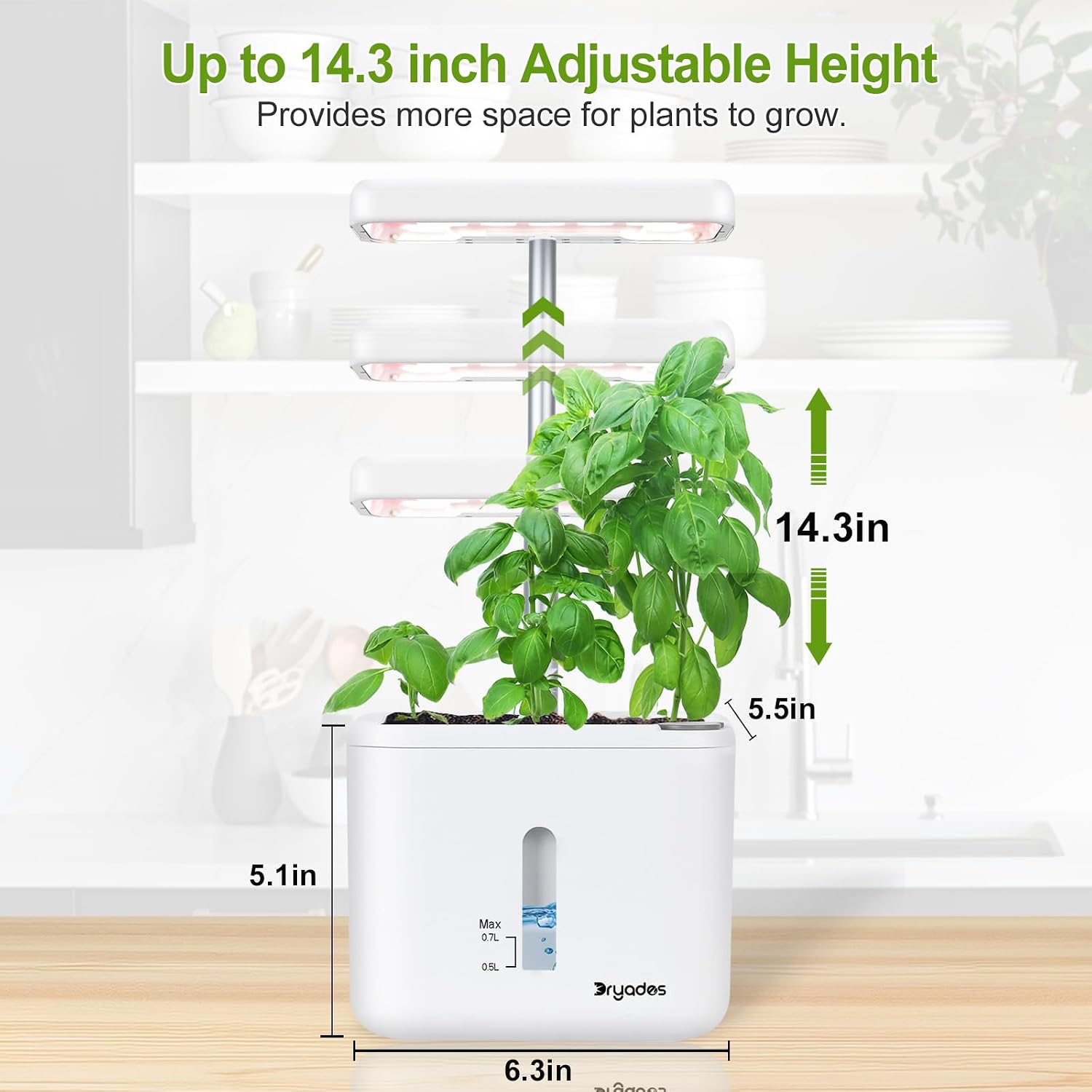 Indoor Garden Planter Growing Systems Soil plant pot indoor Small Smart Soil Gardening System with 17 Watts LED Grow
