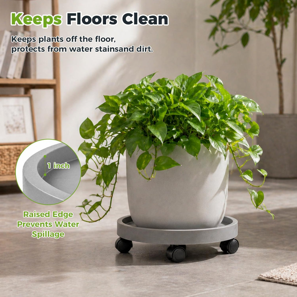5 Pack Plant Caddy with Wheels Rolling Plant Stand with Wheels 10 Inch Plant Dolly Heavy Duty Large Potted Plant Mover
