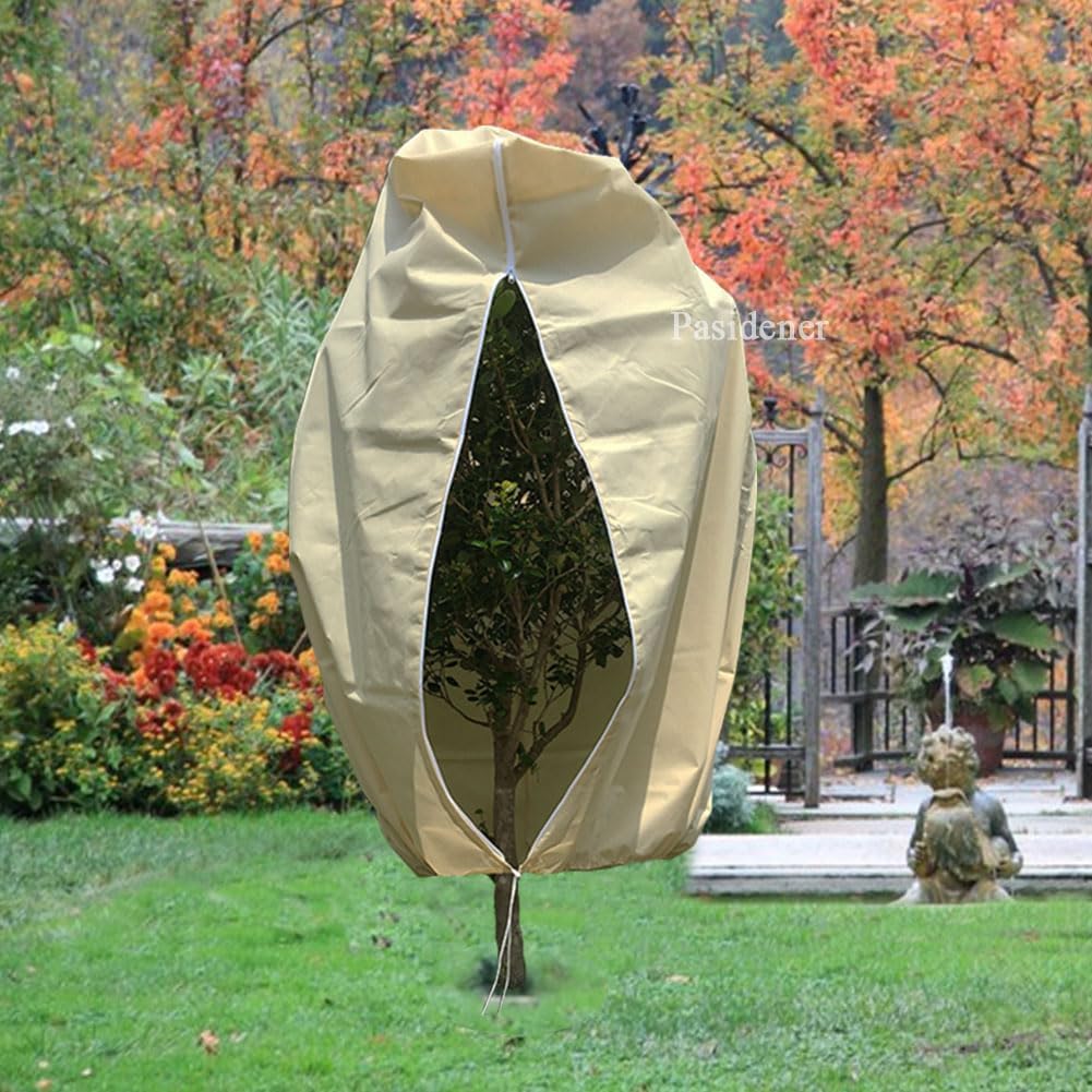 Plant Covers Freeze Protection 2.8oz 3 Packs 45"x40" Winter Tree Covers Frost Blankets for Outdoor Plants with Zipper