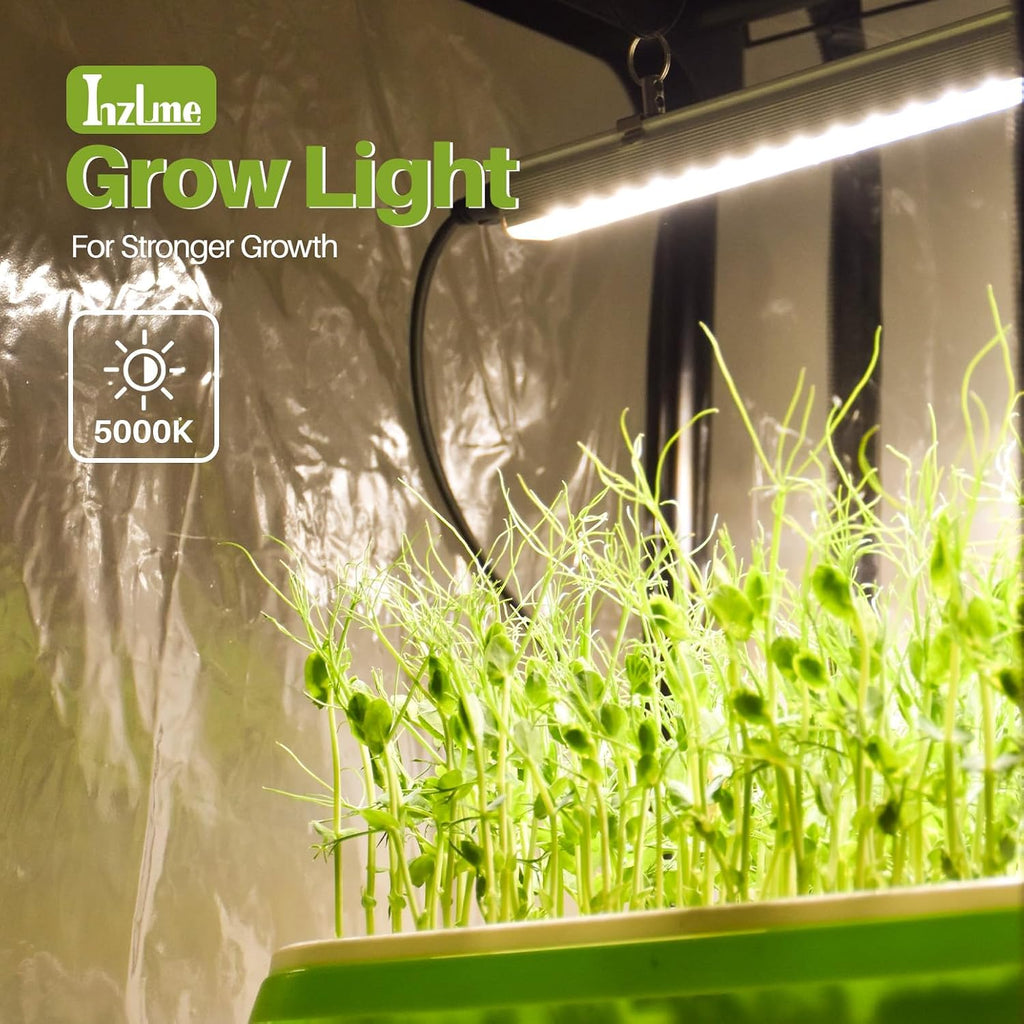 Indoor Greenhouse with Grow Lights, 11.8x15.7x59 | 5000K Full Spectrum, Mini Cabinet, 4 Pack Grow Lights (36W), Auto