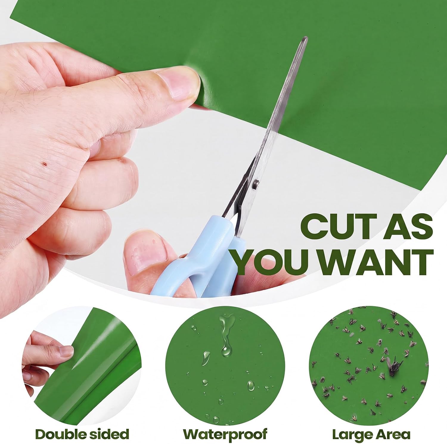 Qualirey 100 Pcs 6 x 8 in Green Sticky Traps for Gnats Plant Insect Trap | Dual Sided Strong Sticky, Fungus Fruit Flies