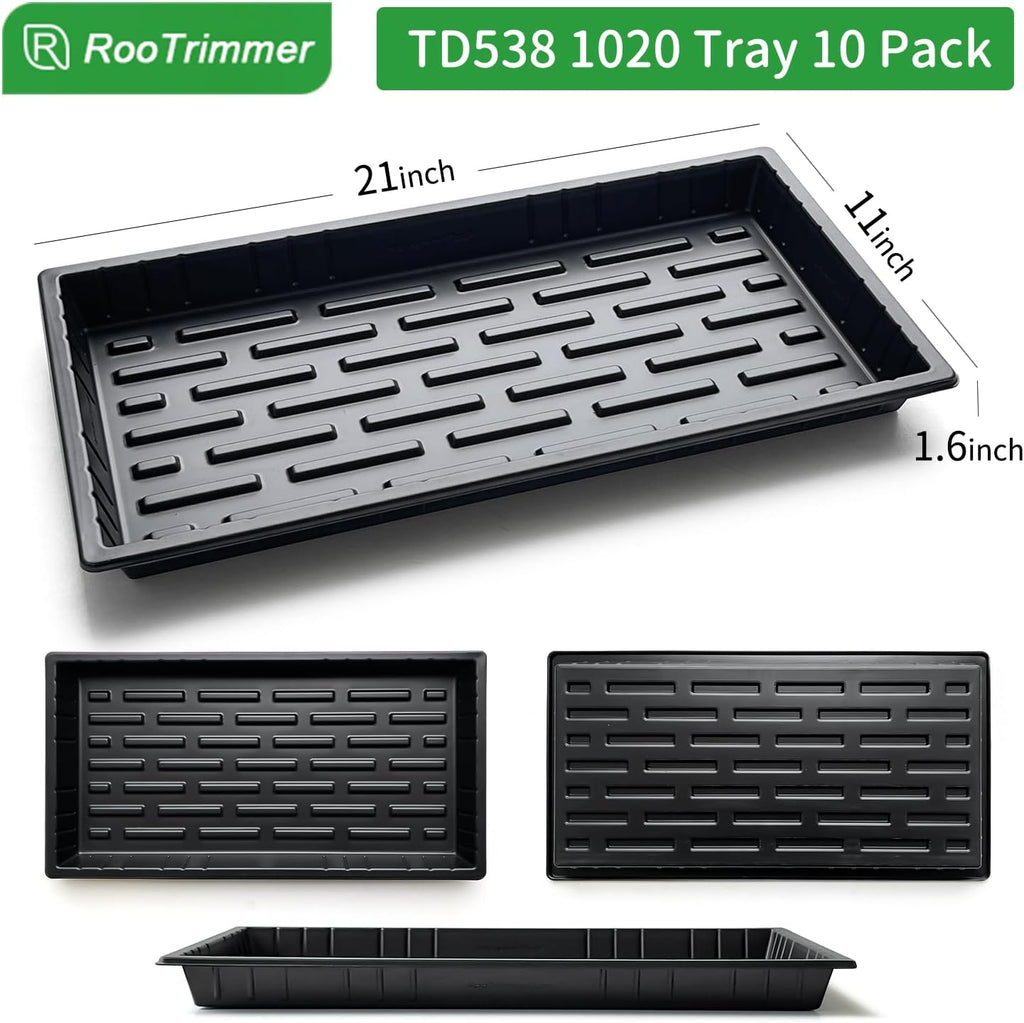 RooTrimmer Growing Trays, 1020 Plant Nursery Trays Heavy Duty Seed Starter Flat Seedling Tray for 72/128 Cell Plug Tray