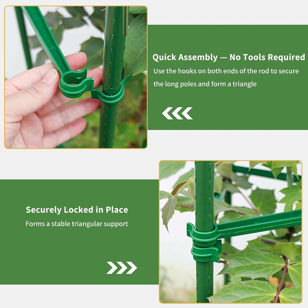 G-LEAF 6 Pack 5ft Tomato Cage for Garden Plant Support, Garden Stakes Tomato Cage, Tomato Cages Plant Stakes for
