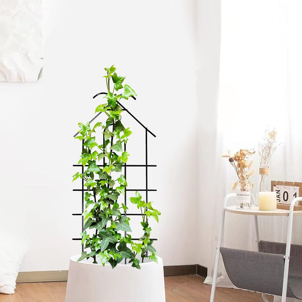 ARIFARO 4 Pack 32" Metal Garden Trellis for Climbing Plants Outdoor | 13.4" Wide Steel Trellis, for Indoor/Outdoor