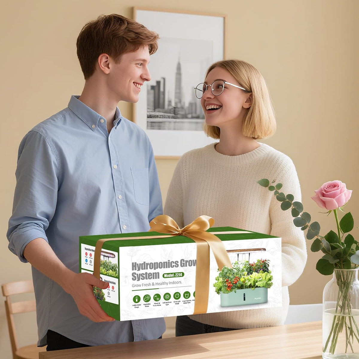 Hydroponics Growing System Indoor Garden: 12 Pods Herb Garden Kit Indoor with LED Grow Light Plant Germination Kit