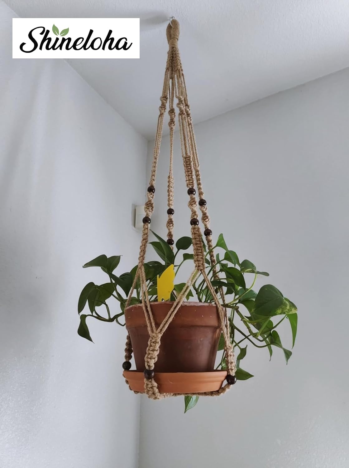 2 Pack Macrame Plant Hanger Large for 12 inch Pot, Large Plant Hanger | Large Macrame Plant Hanger, Long & Outdoor