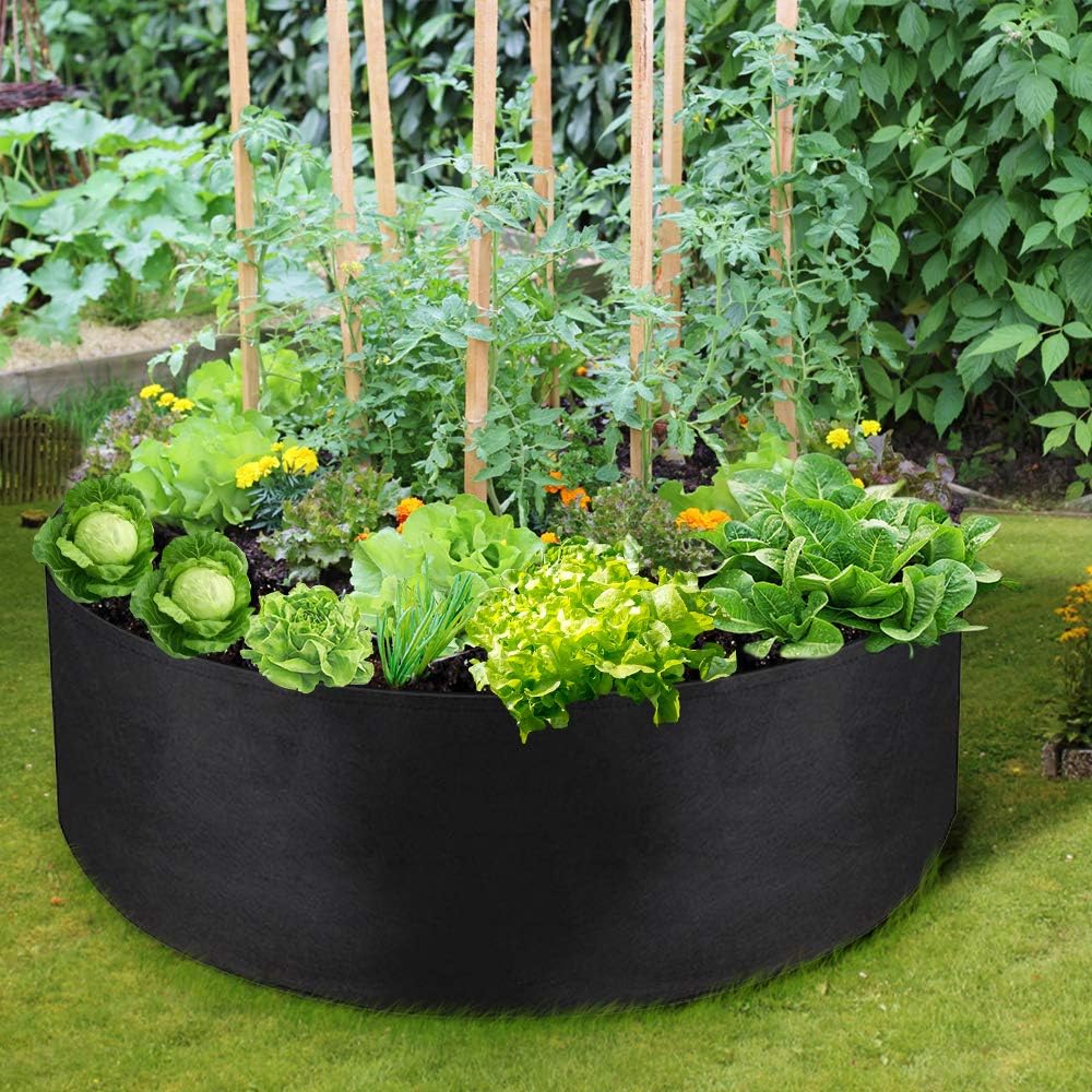 LBTING 2Pcs 50 Gallon Plant Grow Bags, Fabric Raised Planting Bed Heavy Duty Non-Woven Fabric Planter Pots for Garden
