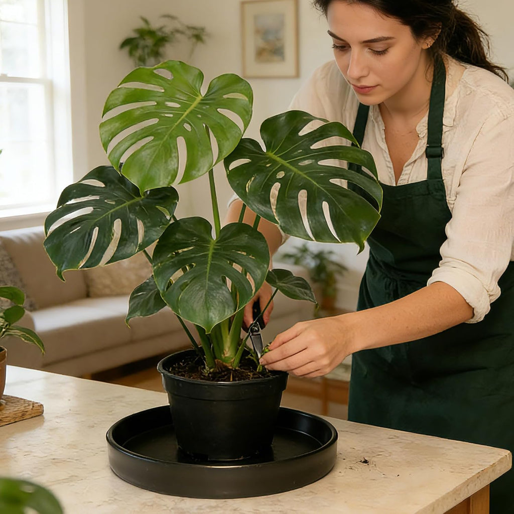 1 Pack 16 inch Plant Saucer Drip Tray, Heavy Sturdy Plastic Planter Flower Pot Drainage Tray Plate Saucers for Indoor