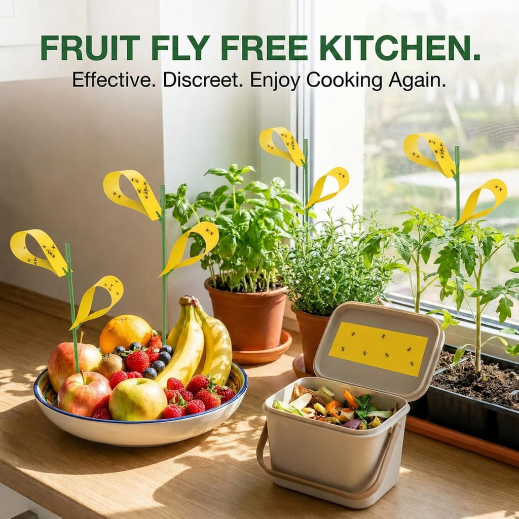 Qualirey 300 Pcs Sticky Houseplant Traps Fungus Gnat Fruit Fly Trap Sticky Houseplant Stakes Insect for Outdoor Garden
