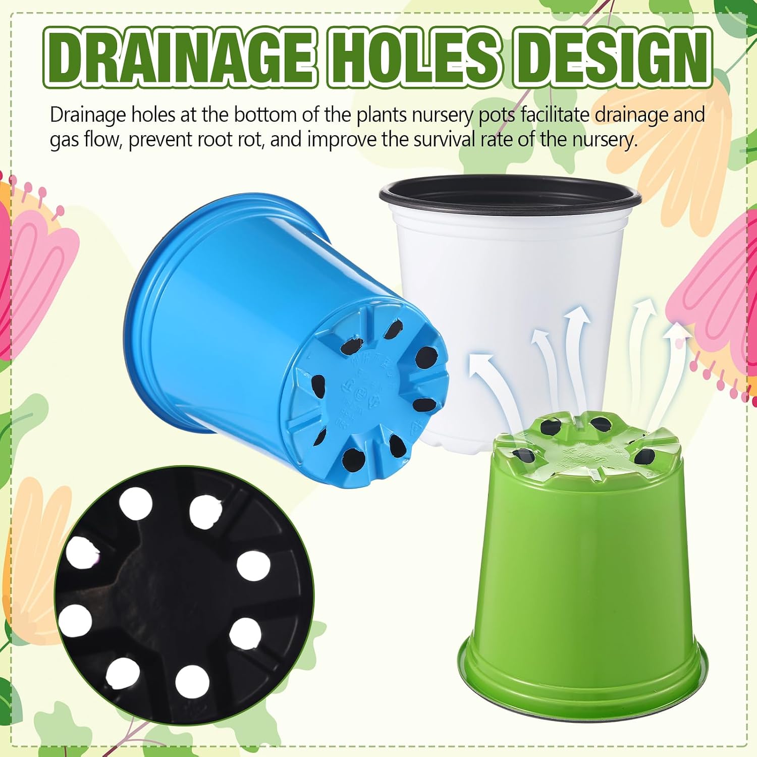 150 Sets Garden Pot Craft Kit Bulk DIY Flower Planting Kit Including Plastic Nursery Pots Labels and Stickers for